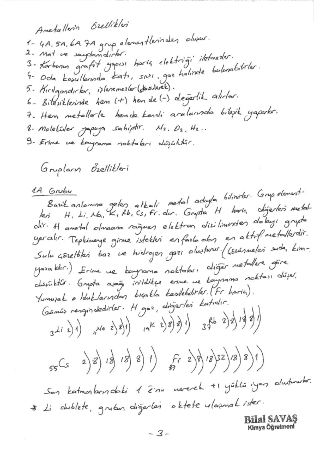 9.2. ATOM VE PERİYODİK SİSTEM
Anahtar kavramlar: absorbsiyon (soğurma), ametal, atom, atom modeli, atom yarıçapı, elektron ilgisi, elektron