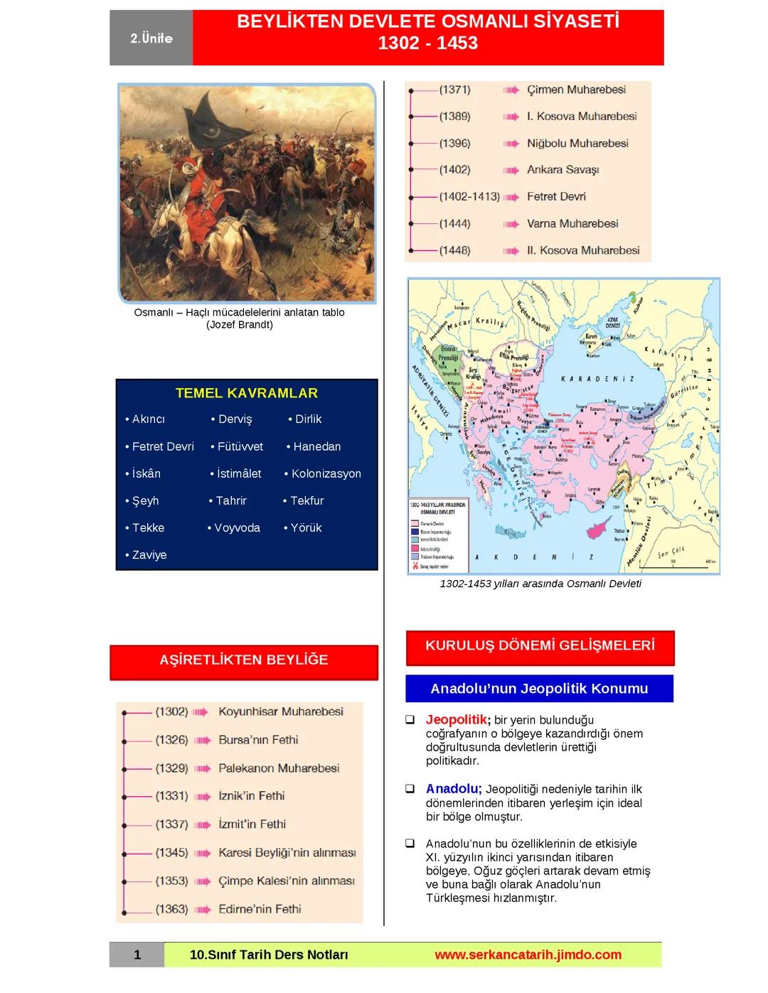 10 sinif tarih 2 unite