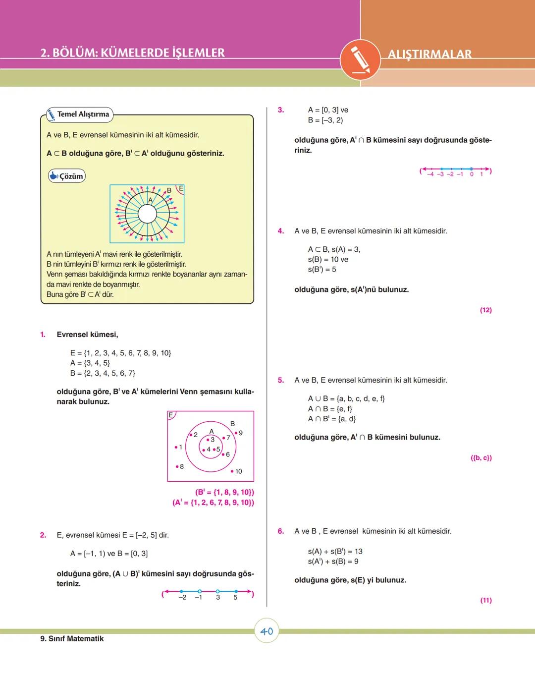 08
ey
ey
07
os
op
v
ÜNİTE 1
Kümeler
1. Bölüm: Kümelerde Temel Kavramlar
2. Bölüm: Kümelerde İşlemler
X9 MATEMATİK # 1. ÜNİTEDE HEDEFLENE