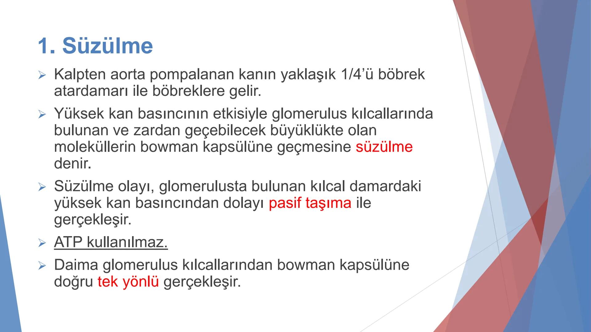 ÜRİNER SİSTEM
(BOŞALTIM SİSTEMİ) Boşaltım Sistemi
➤ Canlıların metabolizmaları sonucu oluşan zararlı atık
maddelerin veya işe yaramayan mole