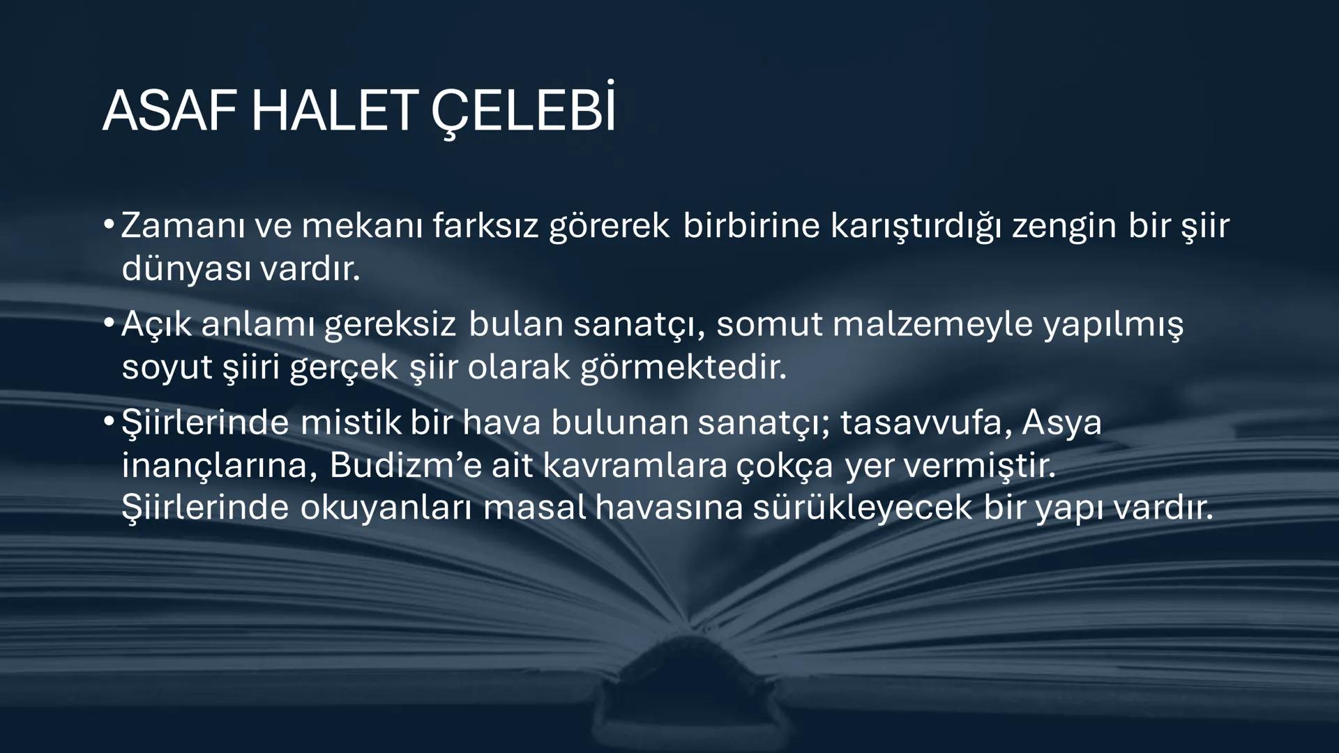 SAF ŞİİR ÖZELLİKLERİ
•Saf (öz) şiir anlayışı Paul Valery'nin şiirde dili her şeyin
üstünde tutan görüşünden hareketle, Batı edebiyatından P