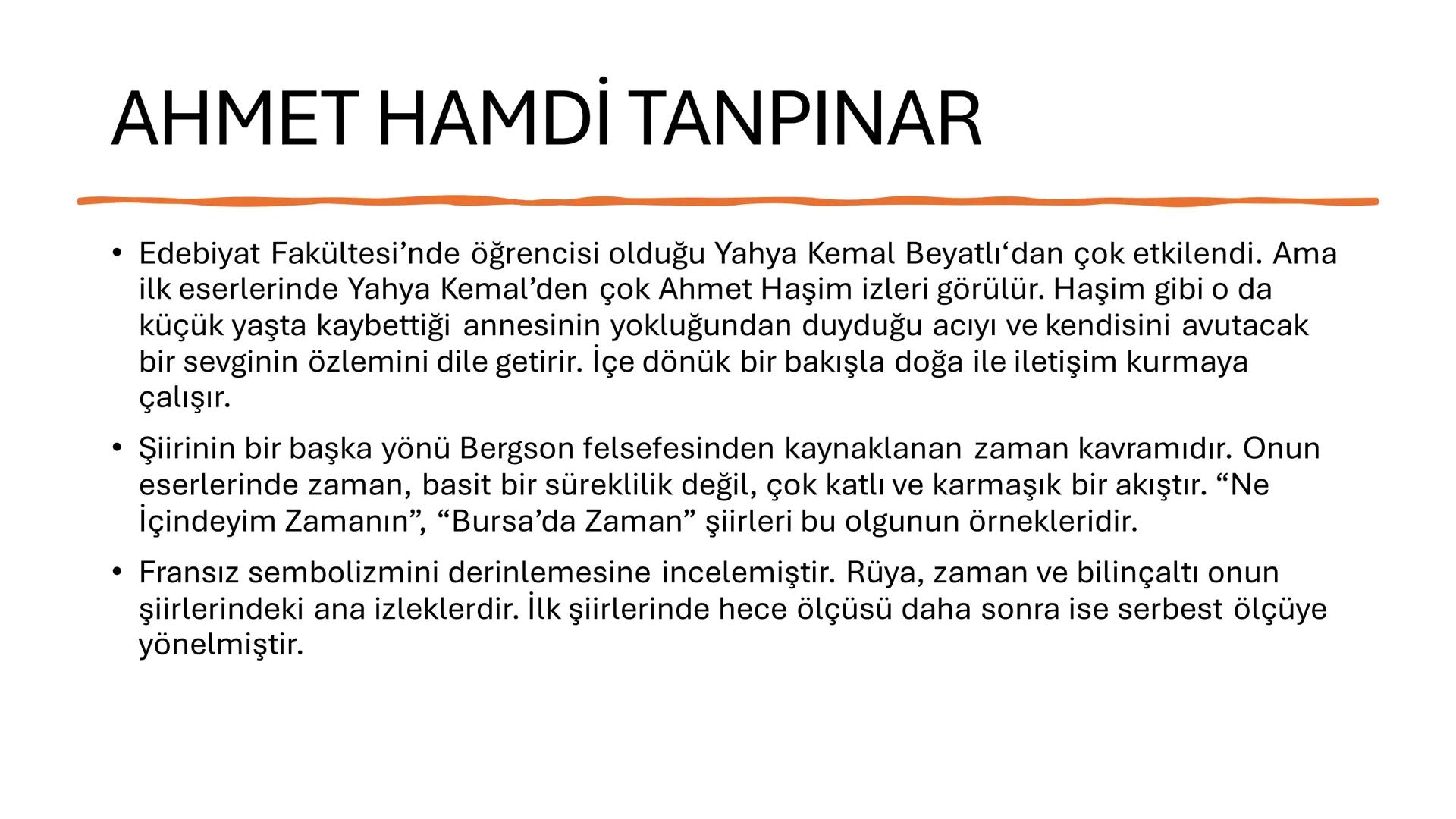 SAF ŞİİR ÖZELLİKLERİ
•Saf (öz) şiir anlayışı Paul Valery'nin şiirde dili her şeyin
üstünde tutan görüşünden hareketle, Batı edebiyatından P