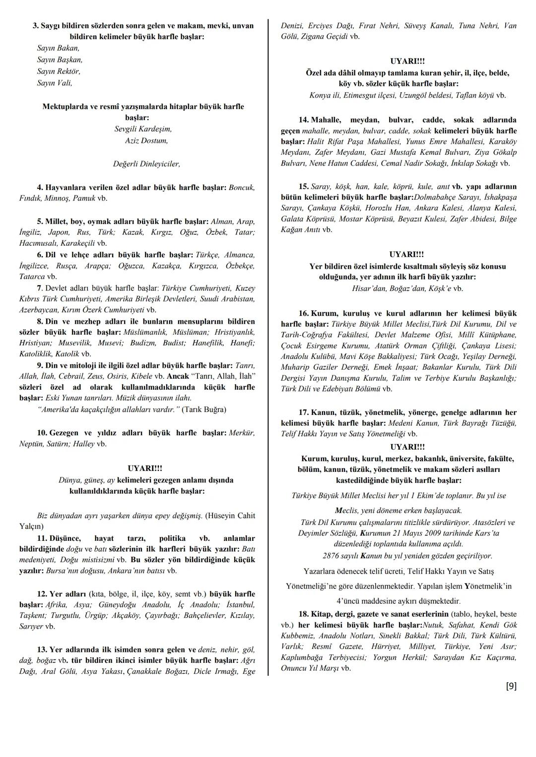 # TÜRK DİL KURUMU
# YAZIM KURALLARI
## ve
# NOKTALAMA İŞARETLERİ # Yazım Kuralları
## Ayrı Yazılan Birleşik Kelimeler
1. Etmek, edilmek