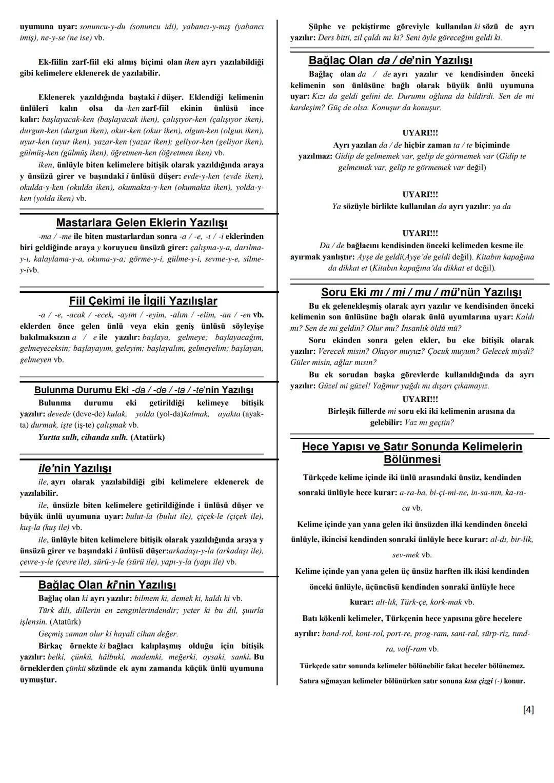 # TÜRK DİL KURUMU
# YAZIM KURALLARI
## ve
# NOKTALAMA İŞARETLERİ # Yazım Kuralları
## Ayrı Yazılan Birleşik Kelimeler
1. Etmek, edilmek