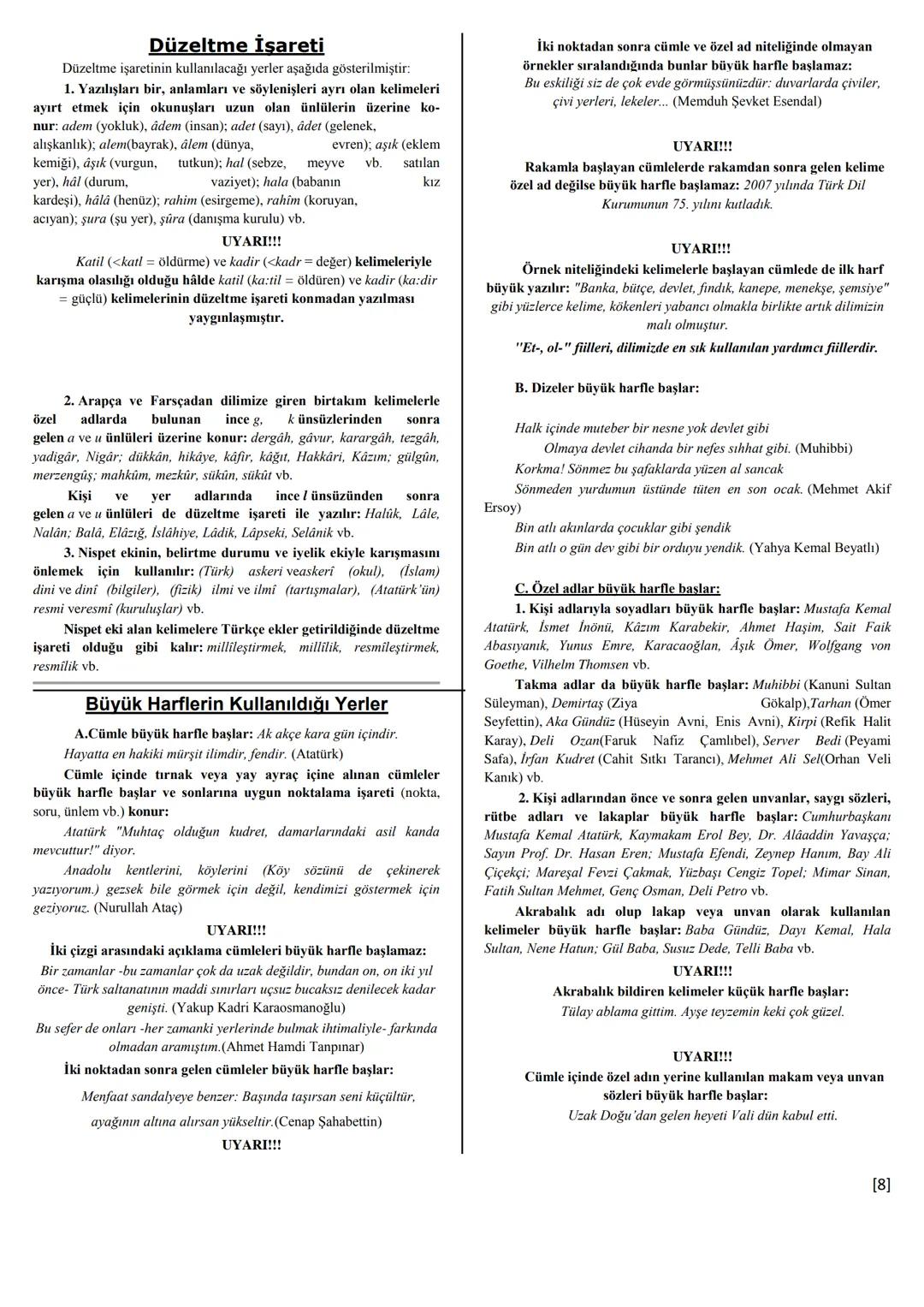 # TÜRK DİL KURUMU
# YAZIM KURALLARI
## ve
# NOKTALAMA İŞARETLERİ # Yazım Kuralları
## Ayrı Yazılan Birleşik Kelimeler
1. Etmek, edilmek