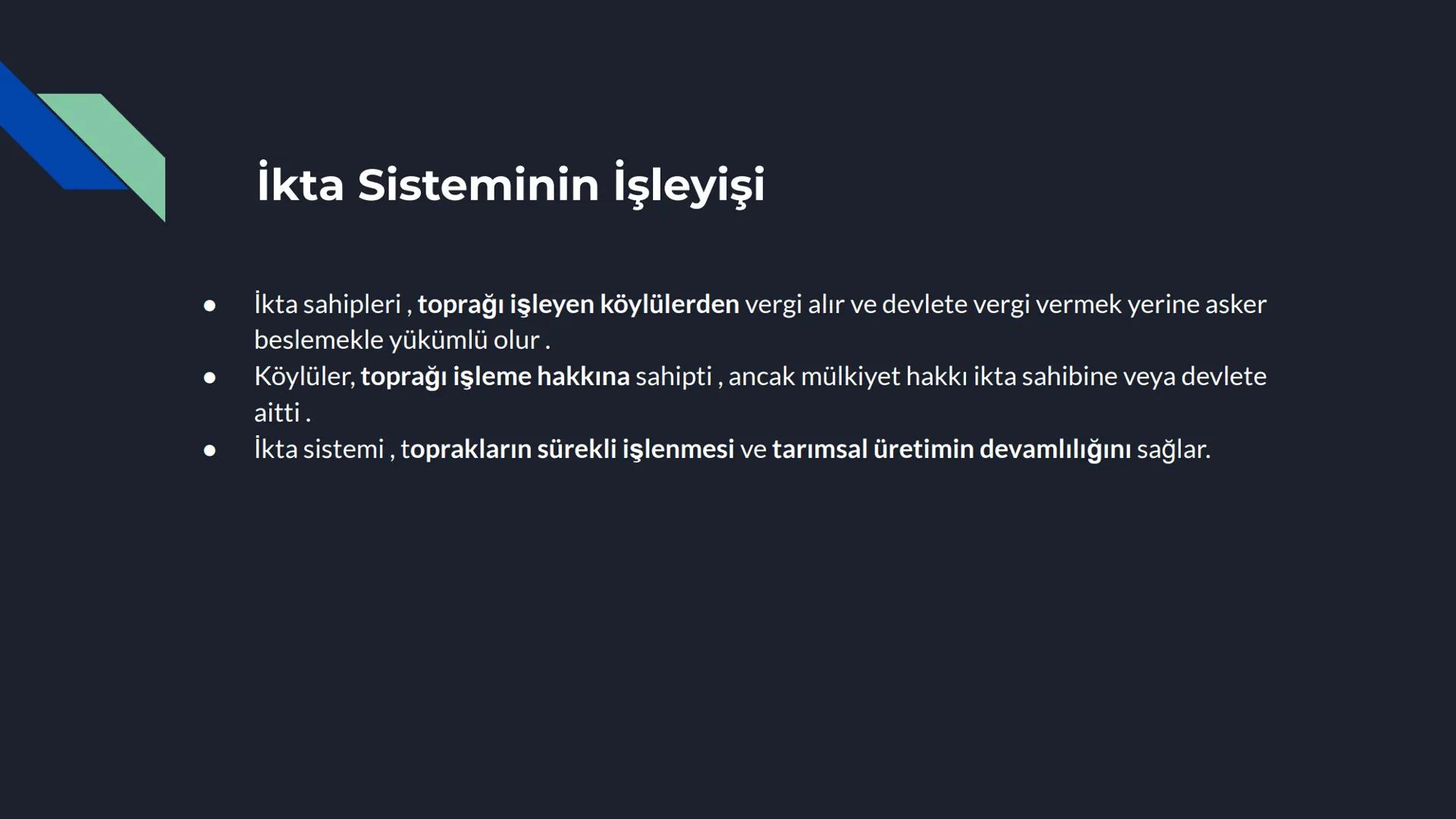 # İkta Sistemi
Ve Bu Sistemin Tarımsal
Üretime Katkıları
10. Sınıf Tarih # İkta Sistemi
İkta Sistemi Nedir?
* İkta, İslam devletlerind