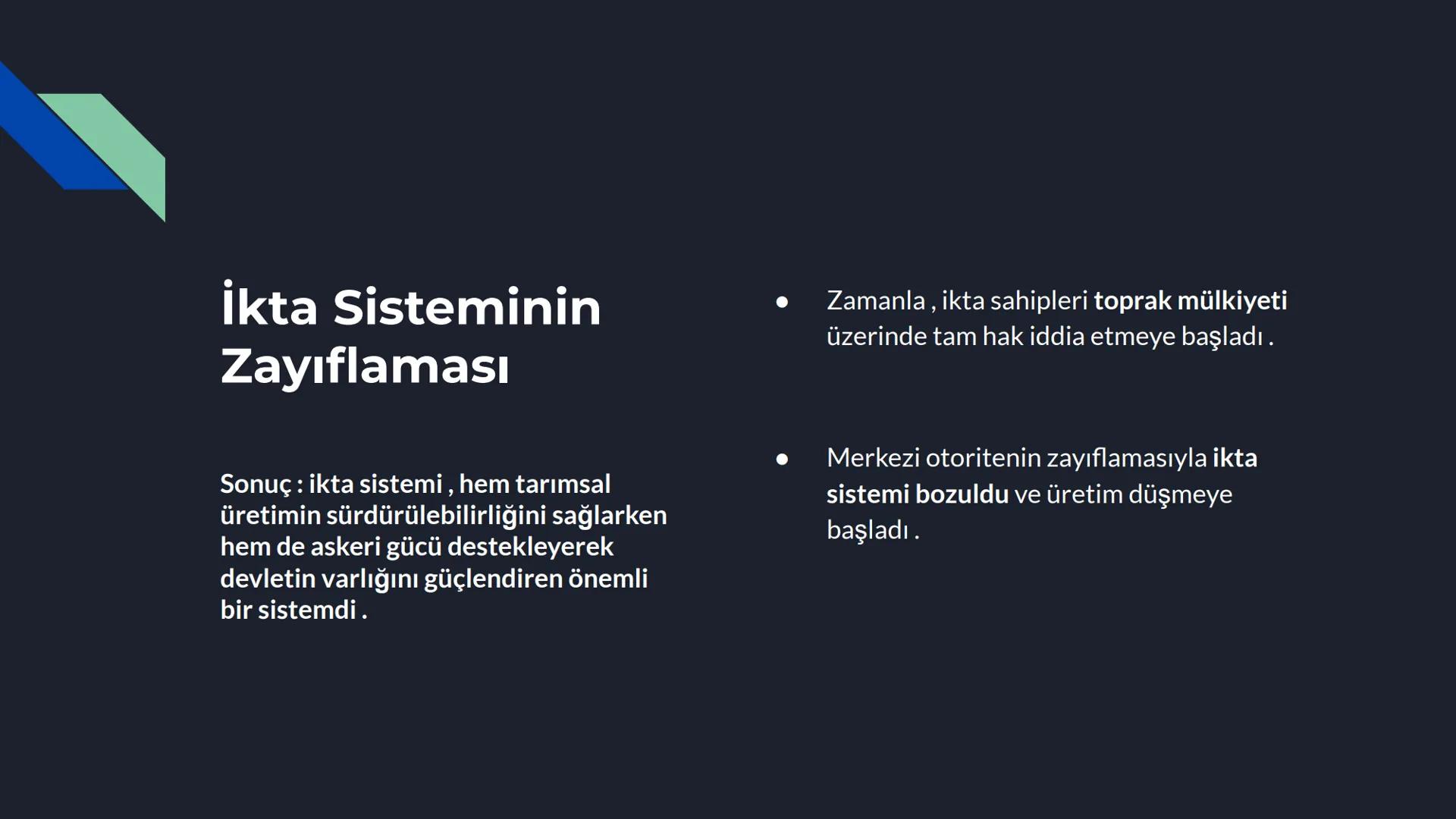 # İkta Sistemi
Ve Bu Sistemin Tarımsal
Üretime Katkıları
10. Sınıf Tarih # İkta Sistemi
İkta Sistemi Nedir?
* İkta, İslam devletlerind