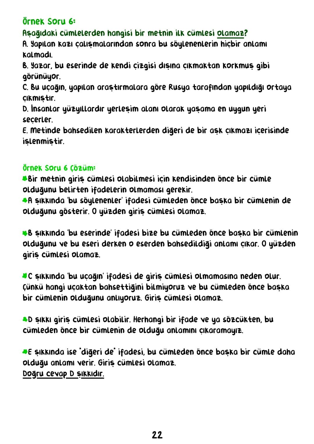 TÜRKÇE
• İÇİNDEKİLER •
Sözcükte Anlam.
Cümlede Anlam.
8
Paragraf.
15
Anlatım Bozuklukları.
23
Anlatım Biçimleri.
28
Sözel Mantık.
31
Örnek