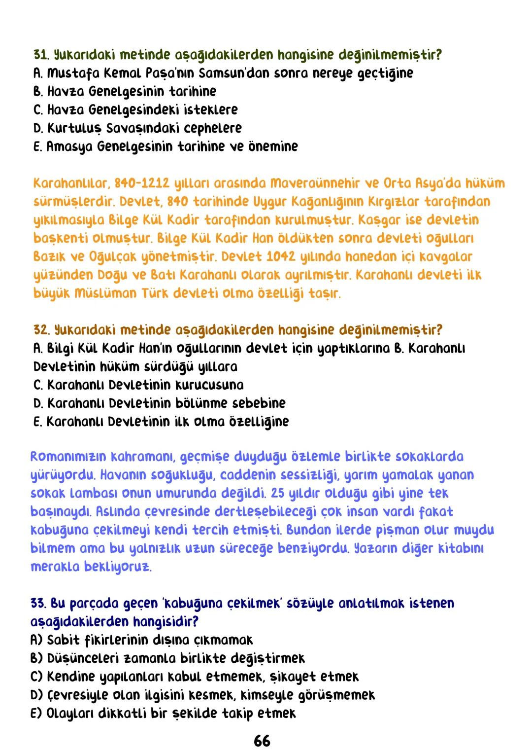 TÜRKÇE
• İÇİNDEKİLER •
Sözcükte Anlam.
Cümlede Anlam.
8
Paragraf.
15
Anlatım Bozuklukları.
23
Anlatım Biçimleri.
28
Sözel Mantık.
31
Örnek