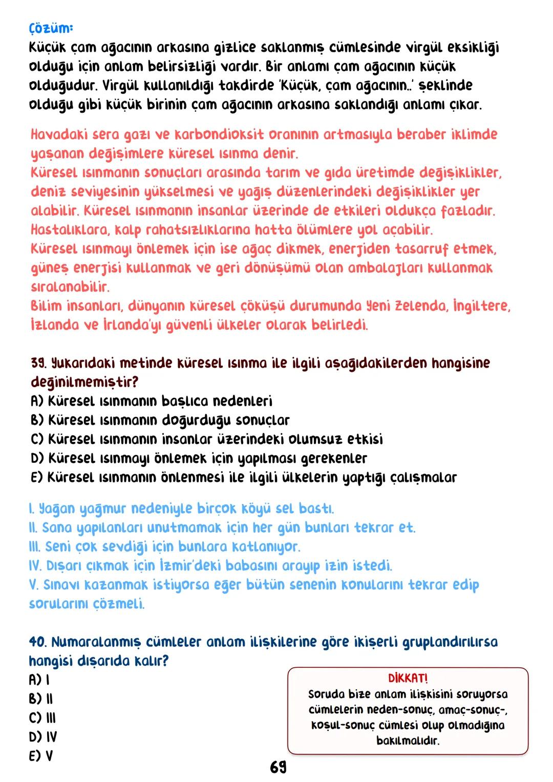 TÜRKÇE
• İÇİNDEKİLER •
Sözcükte Anlam.
Cümlede Anlam.
8
Paragraf.
15
Anlatım Bozuklukları.
23
Anlatım Biçimleri.
28
Sözel Mantık.
31
Örnek
