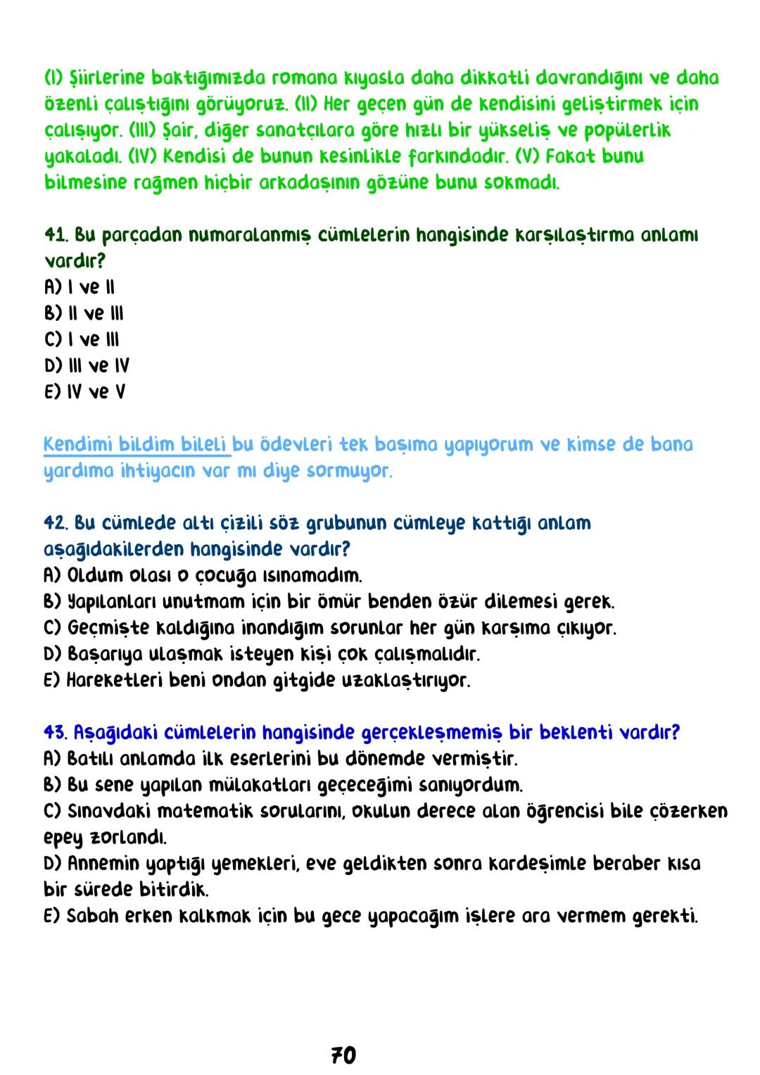 TÜRKÇE
• İÇİNDEKİLER •
Sözcükte Anlam.
Cümlede Anlam.
8
Paragraf.
15
Anlatım Bozuklukları.
23
Anlatım Biçimleri.
28
Sözel Mantık.
31
Örnek