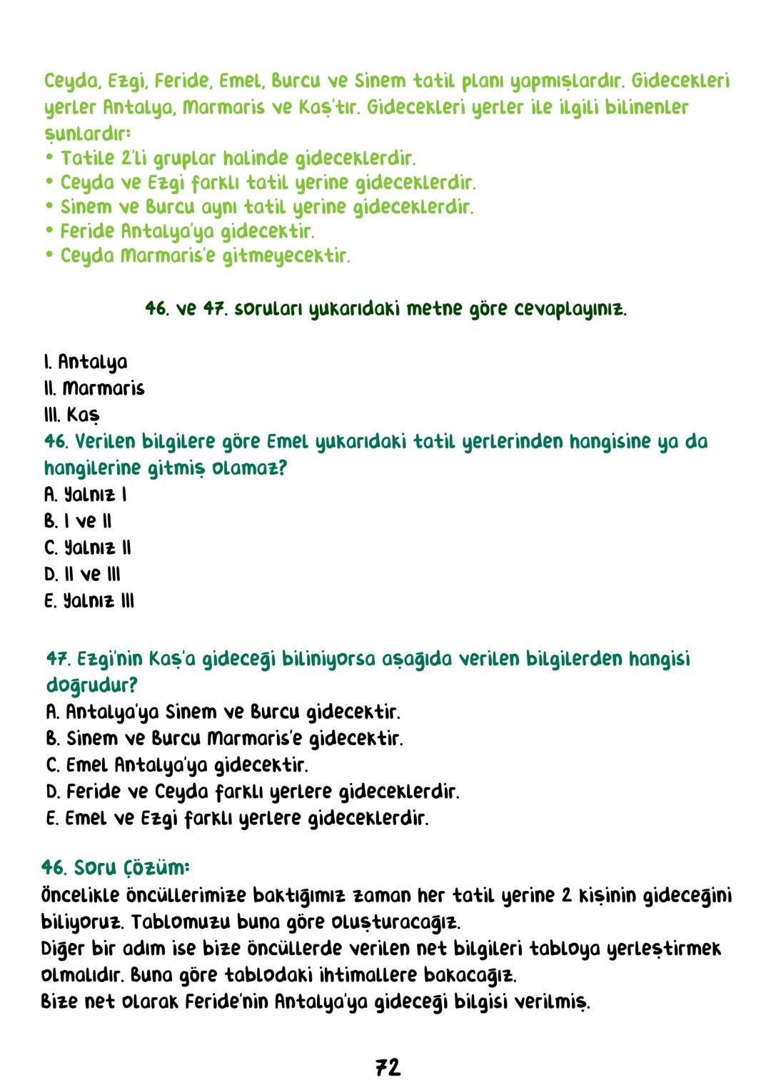 TÜRKÇE
• İÇİNDEKİLER •
Sözcükte Anlam.
Cümlede Anlam.
8
Paragraf.
15
Anlatım Bozuklukları.
23
Anlatım Biçimleri.
28
Sözel Mantık.
31
Örnek