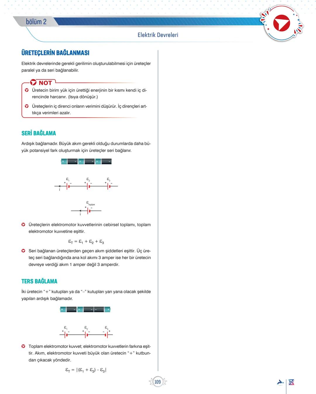 ÜNİTE 7
ELEKTRİK VE MANYETİZMA
Potansiyel Farkı, Elektrik Akımı ve Direnç
POTANSİYEL FARK
Birim elektrik yükünün iki nokta arasında harcadığ