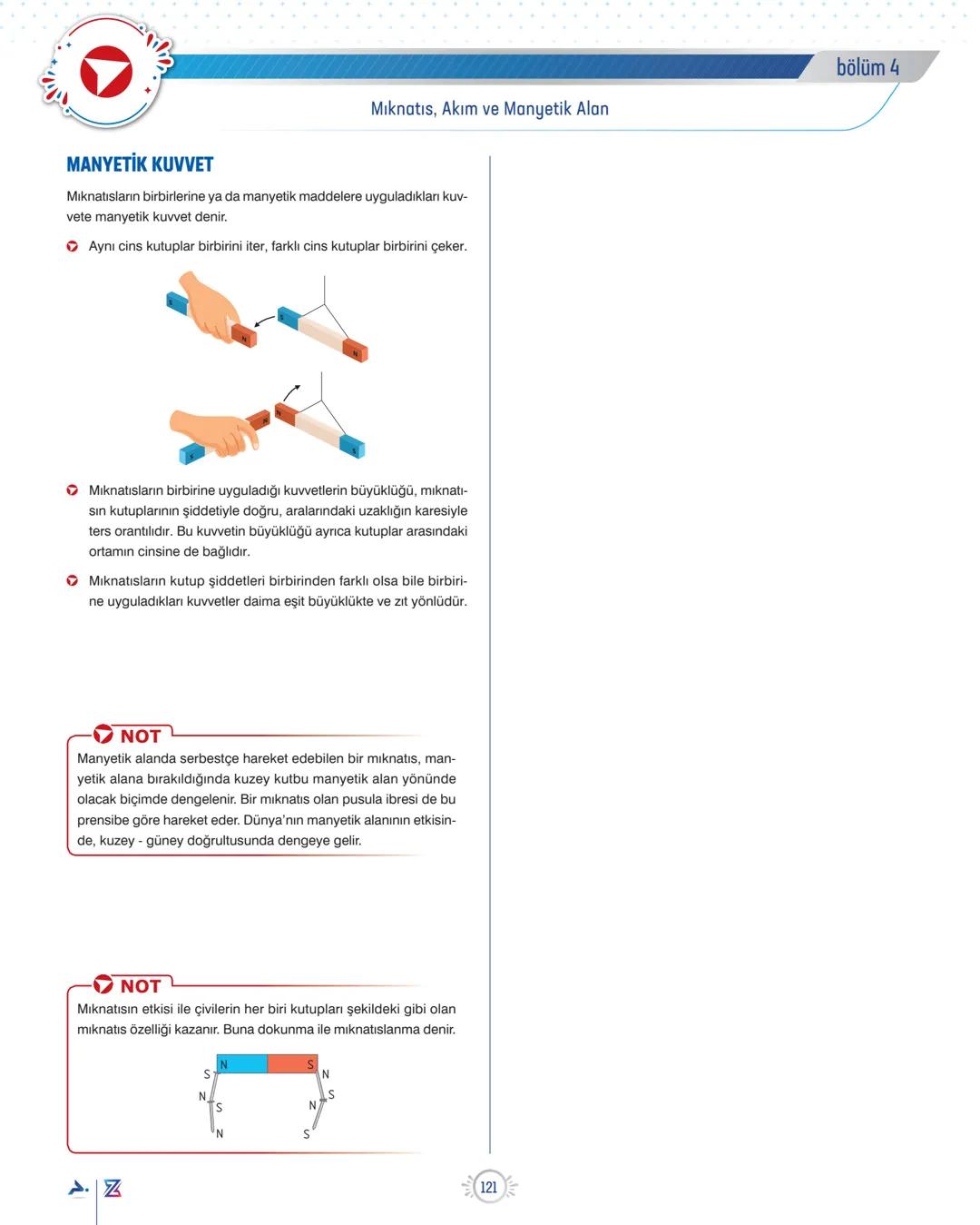 ÜNİTE 7
ELEKTRİK VE MANYETİZMA
Potansiyel Farkı, Elektrik Akımı ve Direnç
POTANSİYEL FARK
Birim elektrik yükünün iki nokta arasında harcadığ