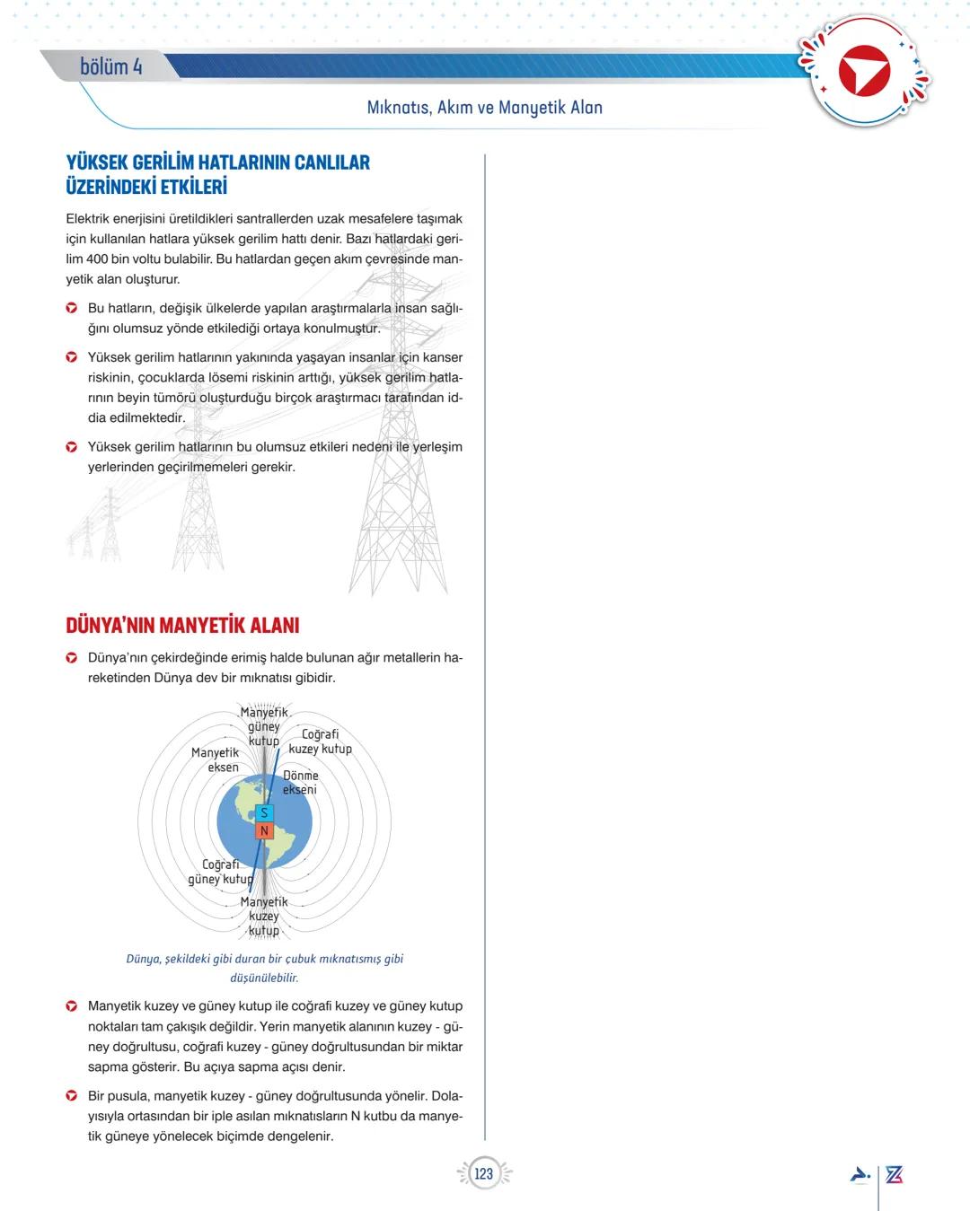 ÜNİTE 7
ELEKTRİK VE MANYETİZMA
Potansiyel Farkı, Elektrik Akımı ve Direnç
POTANSİYEL FARK
Birim elektrik yükünün iki nokta arasında harcadığ