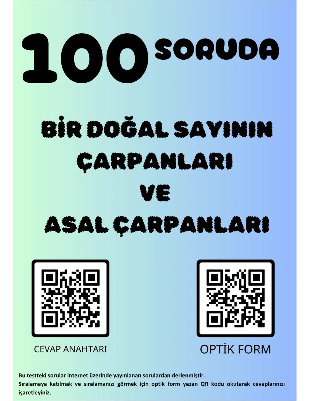 Asal Çarpanlar ve Örnek Sorular