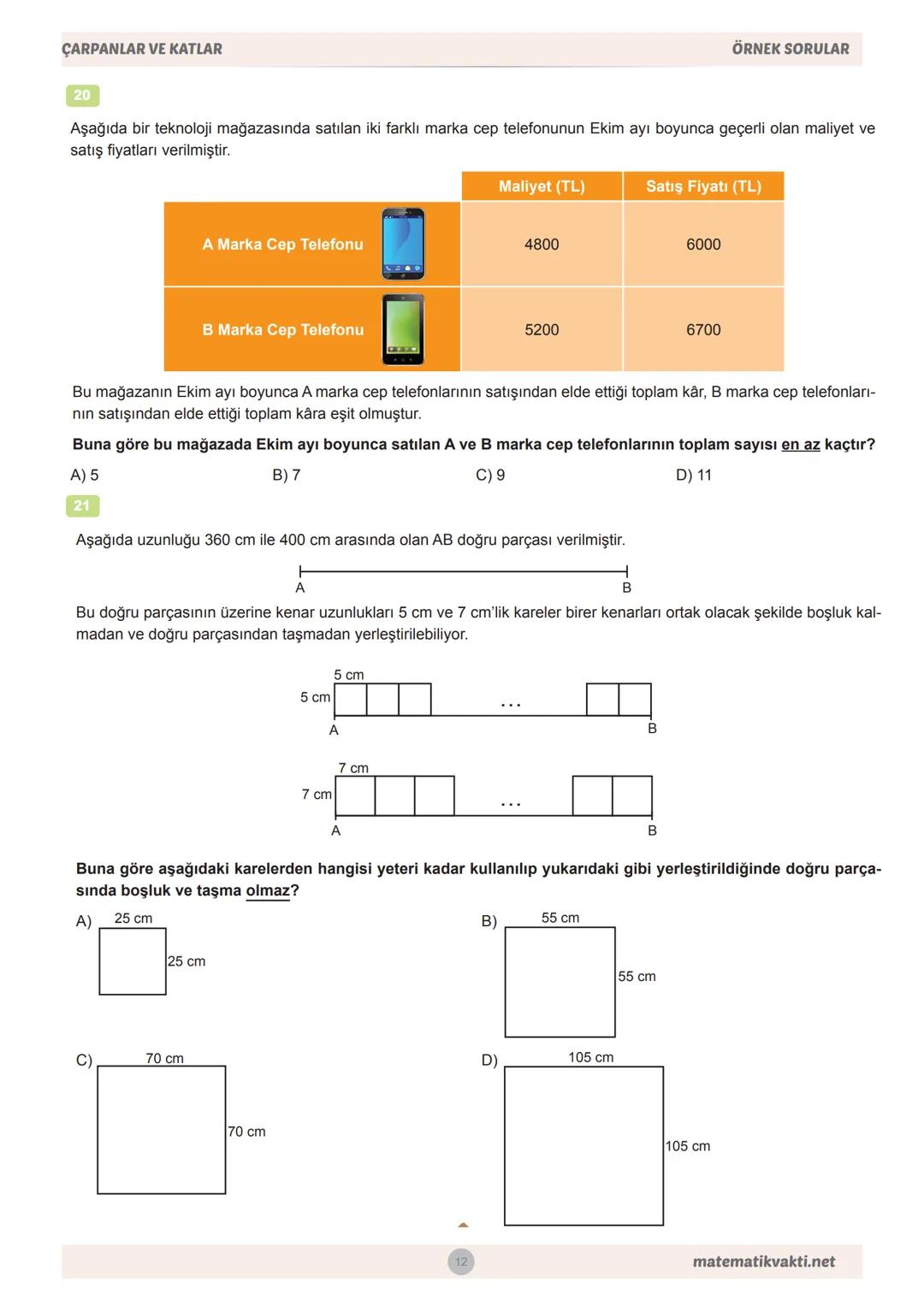 MEB
8.SINIF
ÇARPANLAR VE KATLAR
ÖRNEK
SORULAR VE CEVAPLARI # 8.SINIF MATEMATİK
MEB BECERİ TEMELLİ
ÖRNEK SORULAR
ÇARPANLAR VE KATLAR
Ah