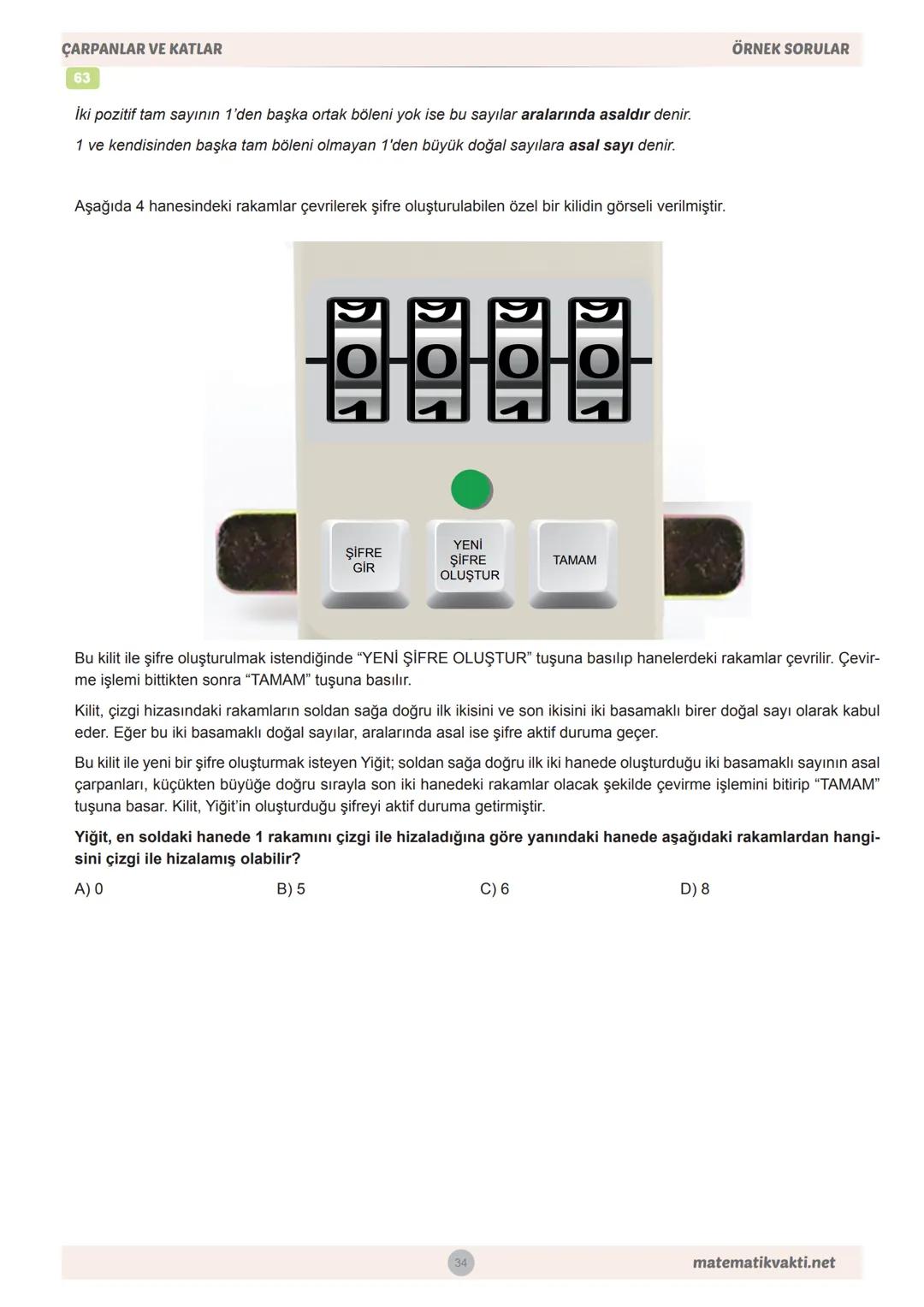 MEB
8.SINIF
ÇARPANLAR VE KATLAR
ÖRNEK
SORULAR VE CEVAPLARI # 8.SINIF MATEMATİK
MEB BECERİ TEMELLİ
ÖRNEK SORULAR
ÇARPANLAR VE KATLAR
Ah