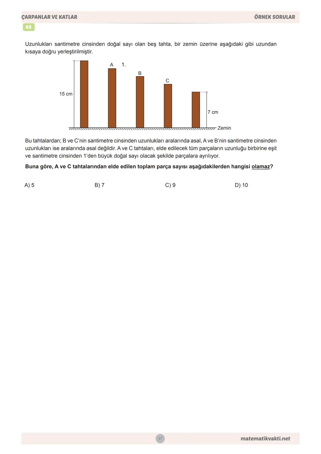 MEB
8.SINIF
ÇARPANLAR VE KATLAR
ÖRNEK
SORULAR VE CEVAPLARI # 8.SINIF MATEMATİK
MEB BECERİ TEMELLİ
ÖRNEK SORULAR
ÇARPANLAR VE KATLAR
Ah