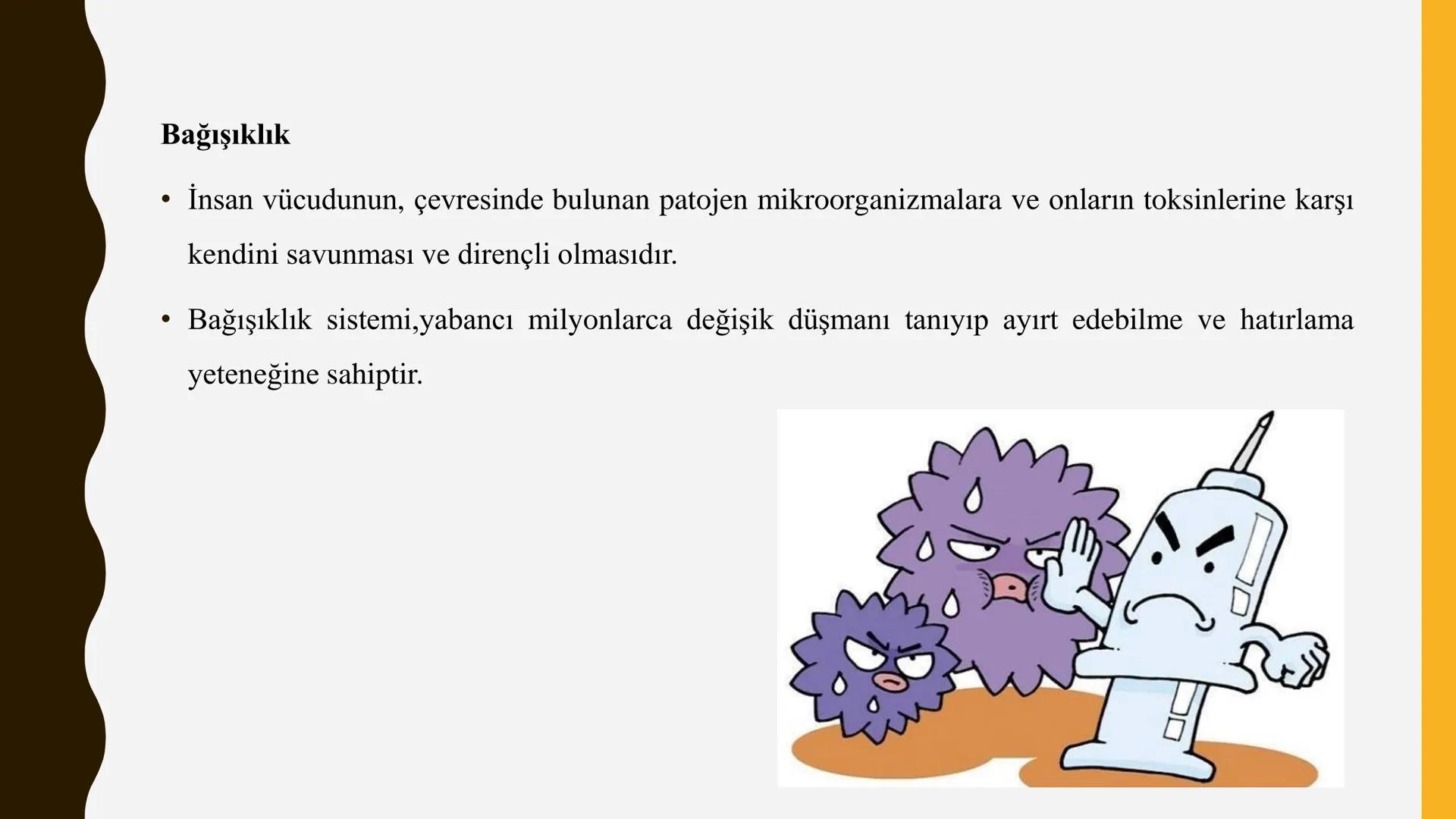 Bağışıklama ve Aşılar
2007
KARABÜK
ÜNİVERSİTESİ
VACCINE
Çocuk Sağlığı ve Hastalıkları Dersi
Öğr. Gör. Tuğçe KOLUKISA Bağışıklık
•
•
İnsan vü