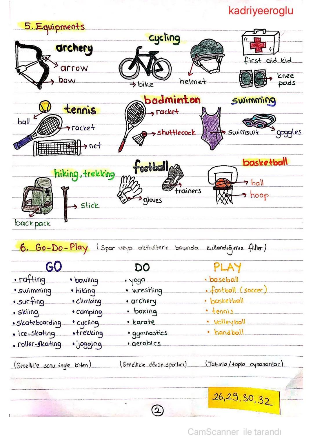 UNIT 2-SPORTS
1.Daily Activities
kadriyeeroglu
rest
• Wake up
•get up
• wash face
get dressed
•
do a sport
• have a shower
sleep
•have break