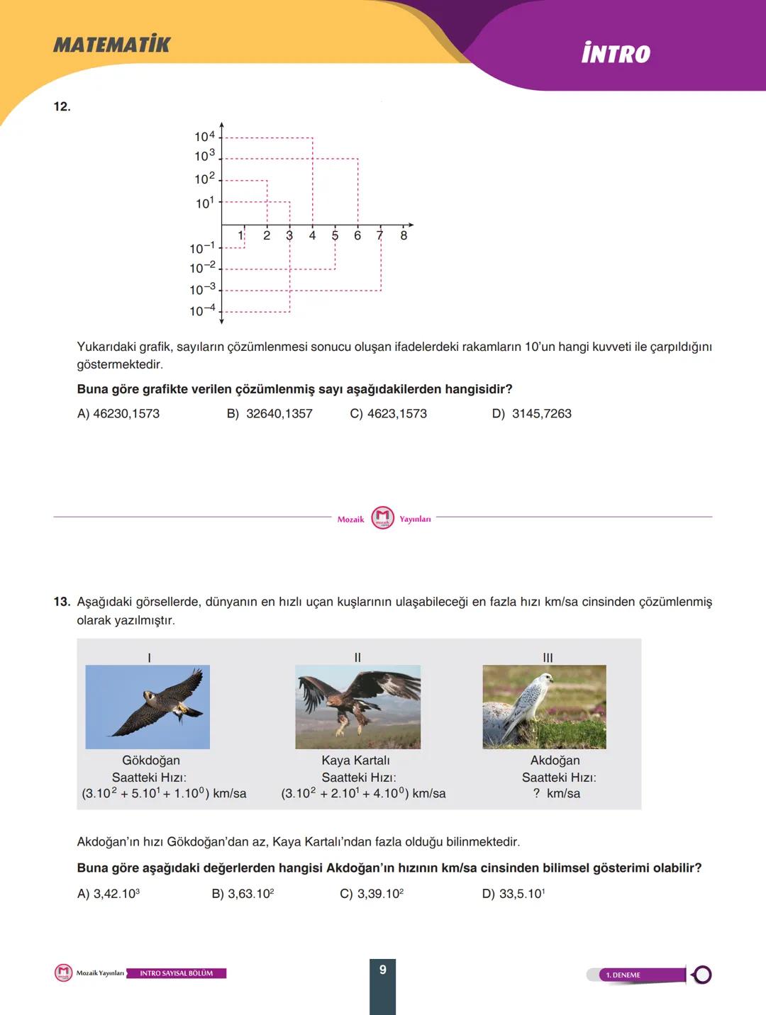 8
SINIF
Video Çözüm İçin
Karekodu Okudunuz.
SAYISAL
BÖLÜM
DENEME
ADI SOYADI
.........
SINIFI/ŞUBESİ .........
ÖĞRENCİ NO .........
ÖĞRE