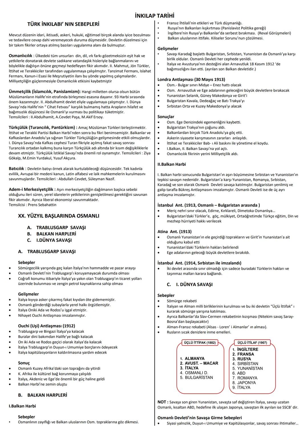 # TÜRK İNKILABI' NIN SEBEPLERİ
Mevcut düzenin idari, iktisadi, askeri, hukuki, eğitimsel birçok alanda iyice bozulması
ve tedavilere cevap