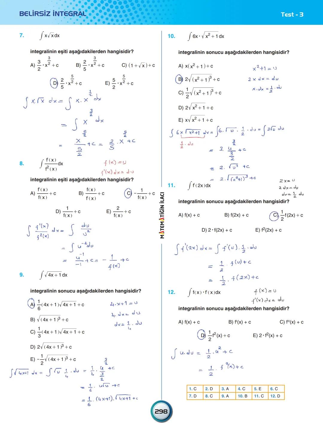 ÜNİTE - 12
İNTEGRAL
İntegral Tanımı ve Özellikleri
Belirsiz İntegral
Belirli İntegral
İntegralde Alan Hesabı
ACIL MATEMATIK # İNTEGRA