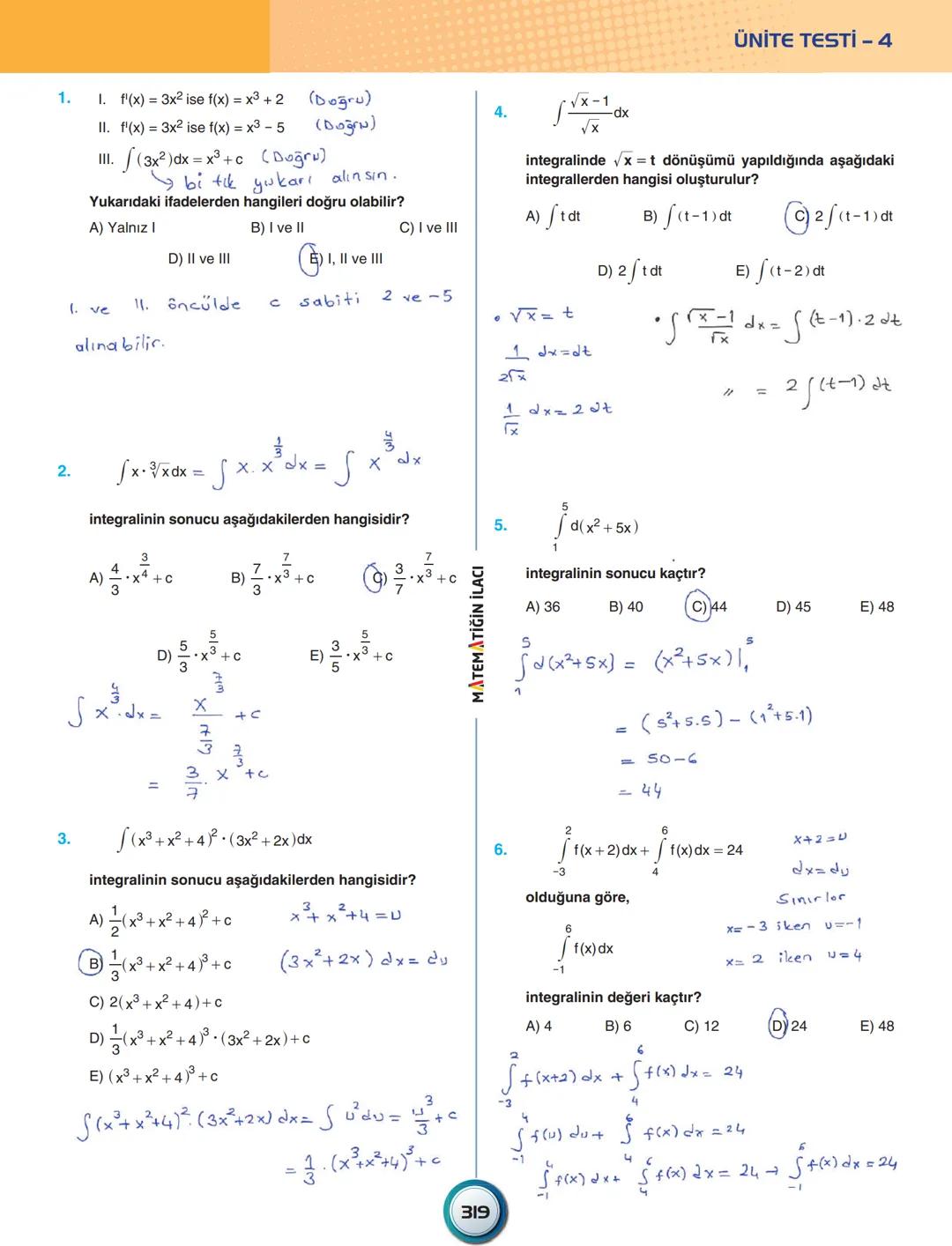 ÜNİTE - 12
İNTEGRAL
İntegral Tanımı ve Özellikleri
Belirsiz İntegral
Belirli İntegral
İntegralde Alan Hesabı
ACIL MATEMATIK # İNTEGRA