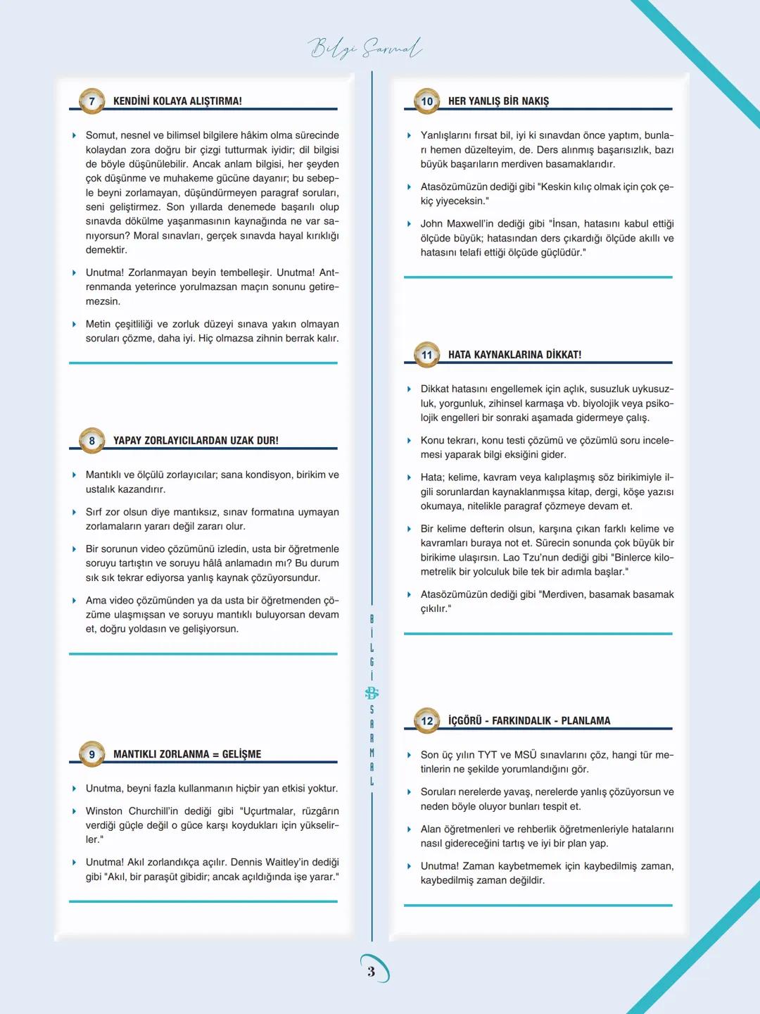 # Bilge Sarmal
STRATEJİK - AKILLI PARAGRAF FÖYÜ
1 SINAV KOŞULLARINA UYUM SAĞLA!
* Sınavda soruları müzik eşliğinde çözmeyeceksin, alışt