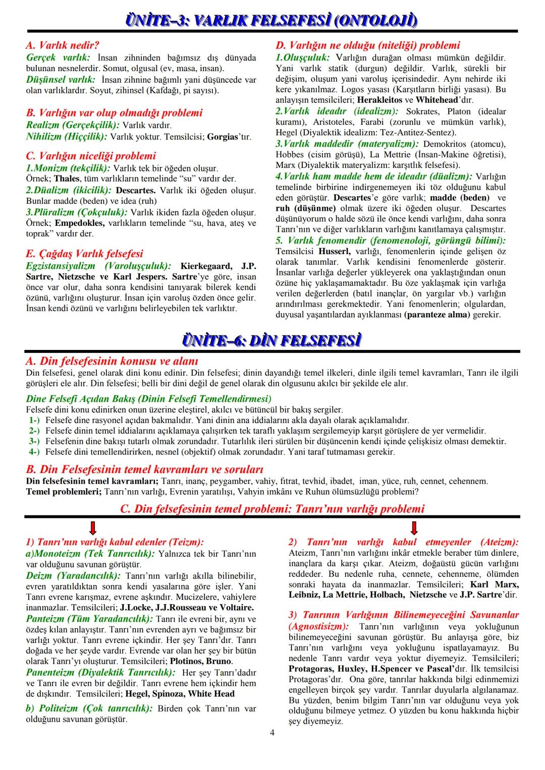 ÜNİTE-1: FELSEFEYE GİRİŞ
A. Felsefenin Anlamı ve Konusu (Alanı)
Felsefe: Kelime anlamı olarak Philo (sevgi) ve Sophia (bilgelik) kavramların