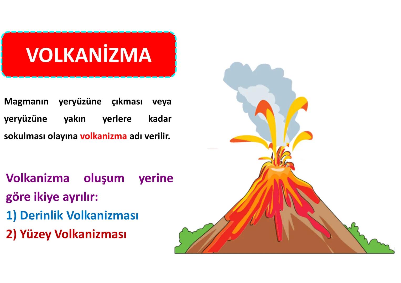 # İÇ
# KUVVETLER
Epirojenez
Orojenez
Volkanizma
Deprem Yeryüzü şekillerinin bir kısmı,
oluşumları için gerekli olan enerjiyi
mantodaki