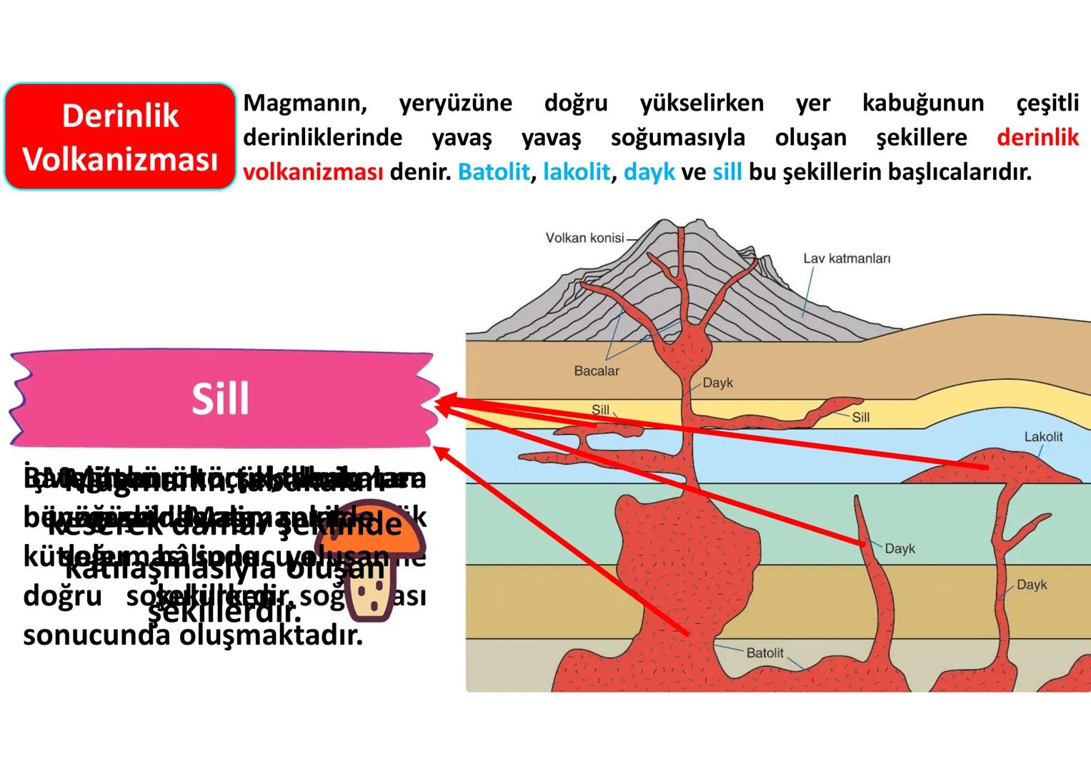 # İÇ
# KUVVETLER
Epirojenez
Orojenez
Volkanizma
Deprem Yeryüzü şekillerinin bir kısmı,
oluşumları için gerekli olan enerjiyi
mantodaki