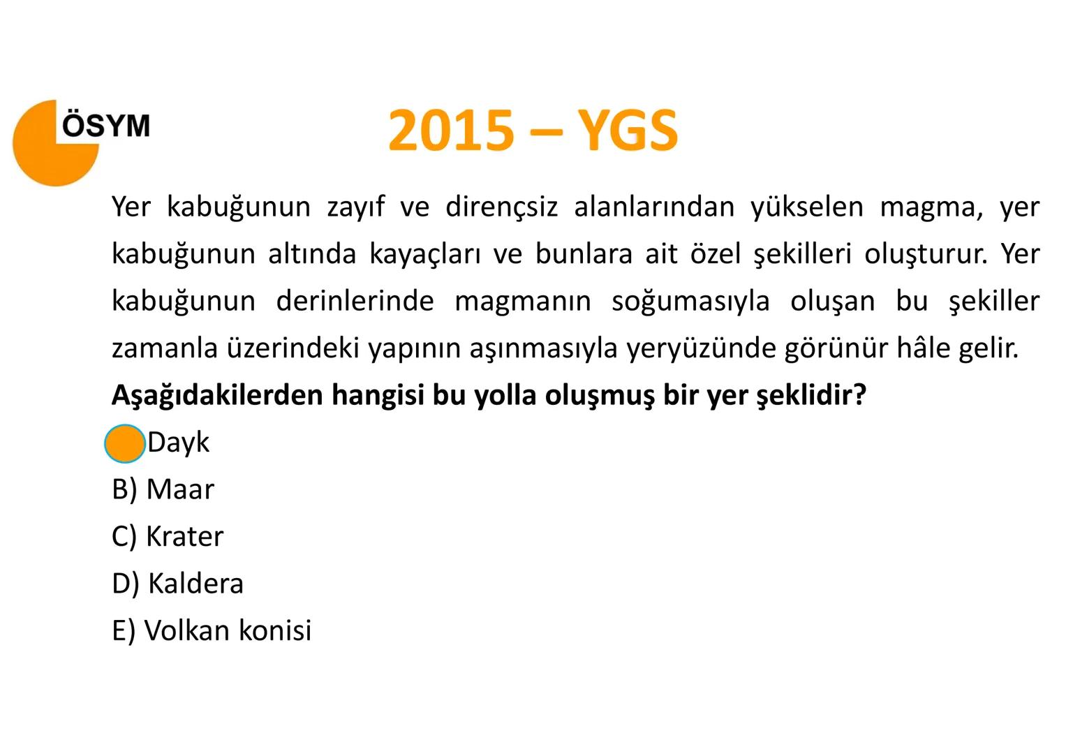 # İÇ
# KUVVETLER
Epirojenez
Orojenez
Volkanizma
Deprem Yeryüzü şekillerinin bir kısmı,
oluşumları için gerekli olan enerjiyi
mantodaki
