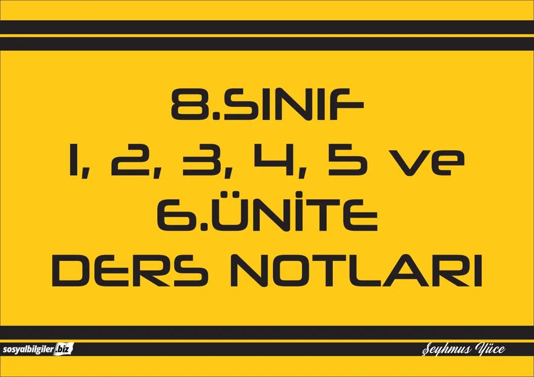 8. Sınıf inkılap ders notları