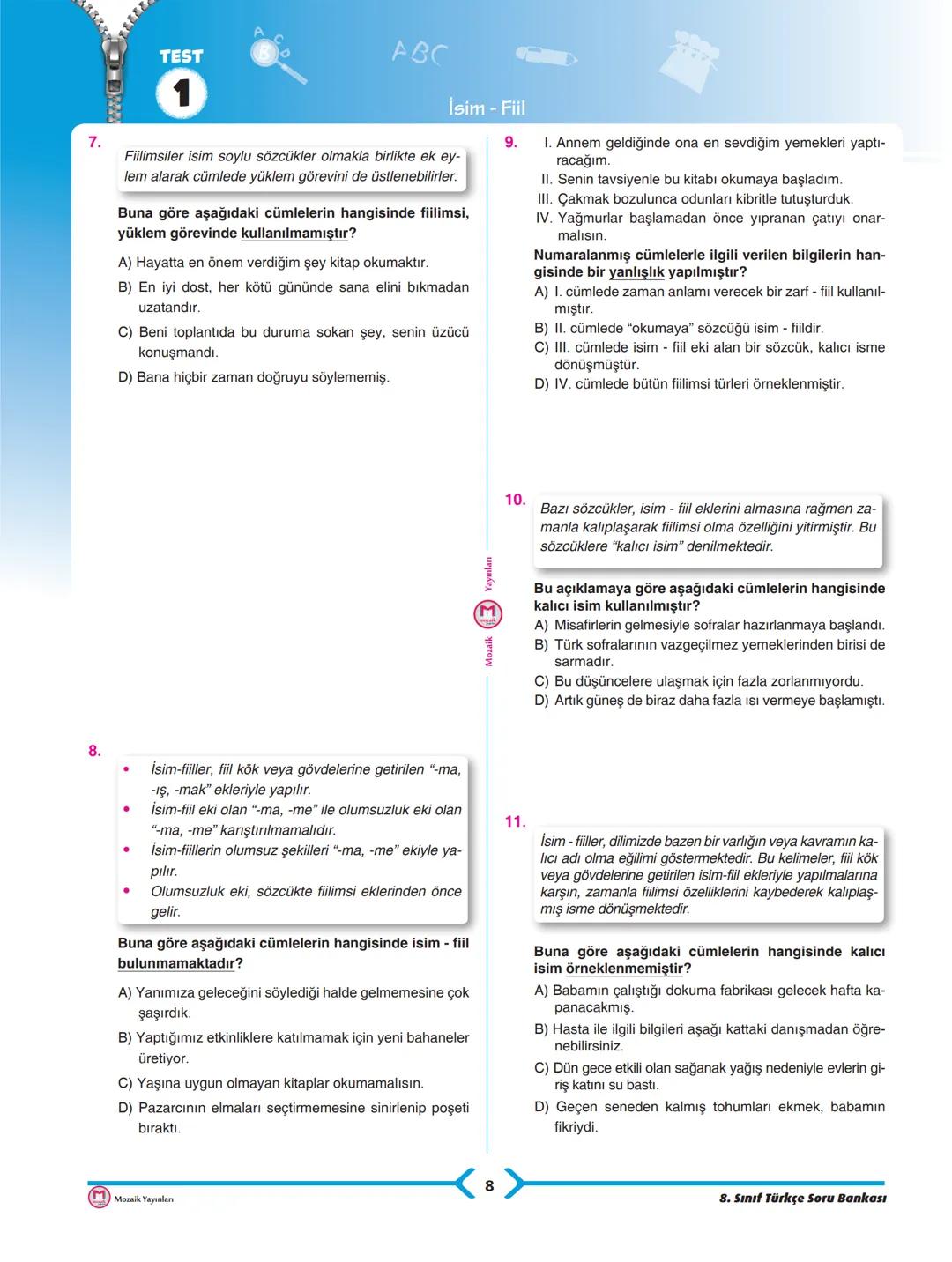 TÜRKÇE
GÖRSELİ BOL YENİ NESİL SORU BANKASI
Harun GÜNDOĞDU
Bihan UĞURLU
Abdulkadir UÇKAN
M
mozaik
yayınları
LGS Düzeyinde
MOZAIK
TÜRKÇE
PISA