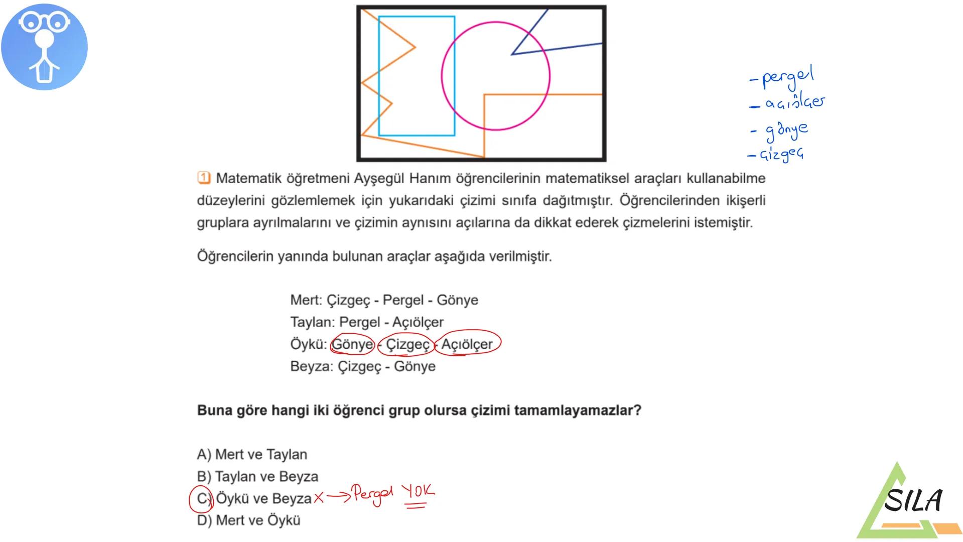 O
S.sınıflar için
MATEMATİK SAATİ
1.TEMA: GEOMETRİK ŞEKİLLER
TC
SILA
%SIL Ders Akışı
•
Konu Tekrarı
●
Etkinlik
• Ölçme
ve Değerledirme Sorul