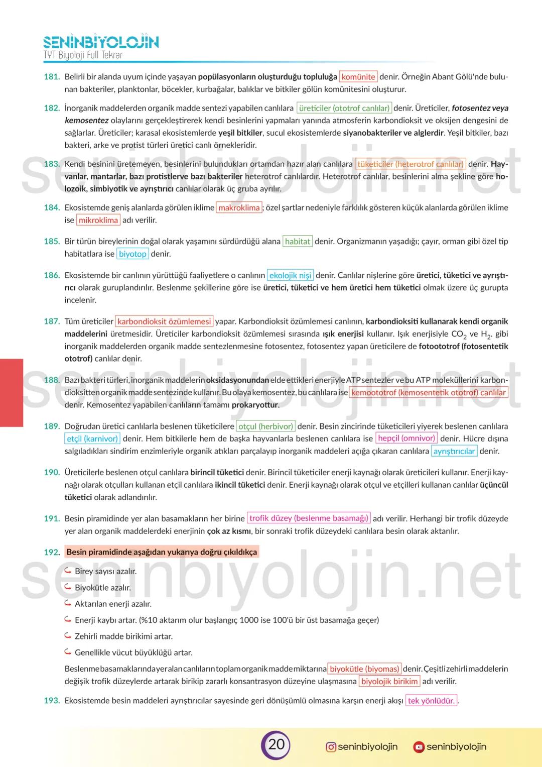 SENINBIYOLOJIN
TYT Biyoloji Full Tekrar
Bu seri TYT ile ilgili önemli olan kısımları "spot bilgi" olarak vermeyi amaçlamaktadır. Serinin fay