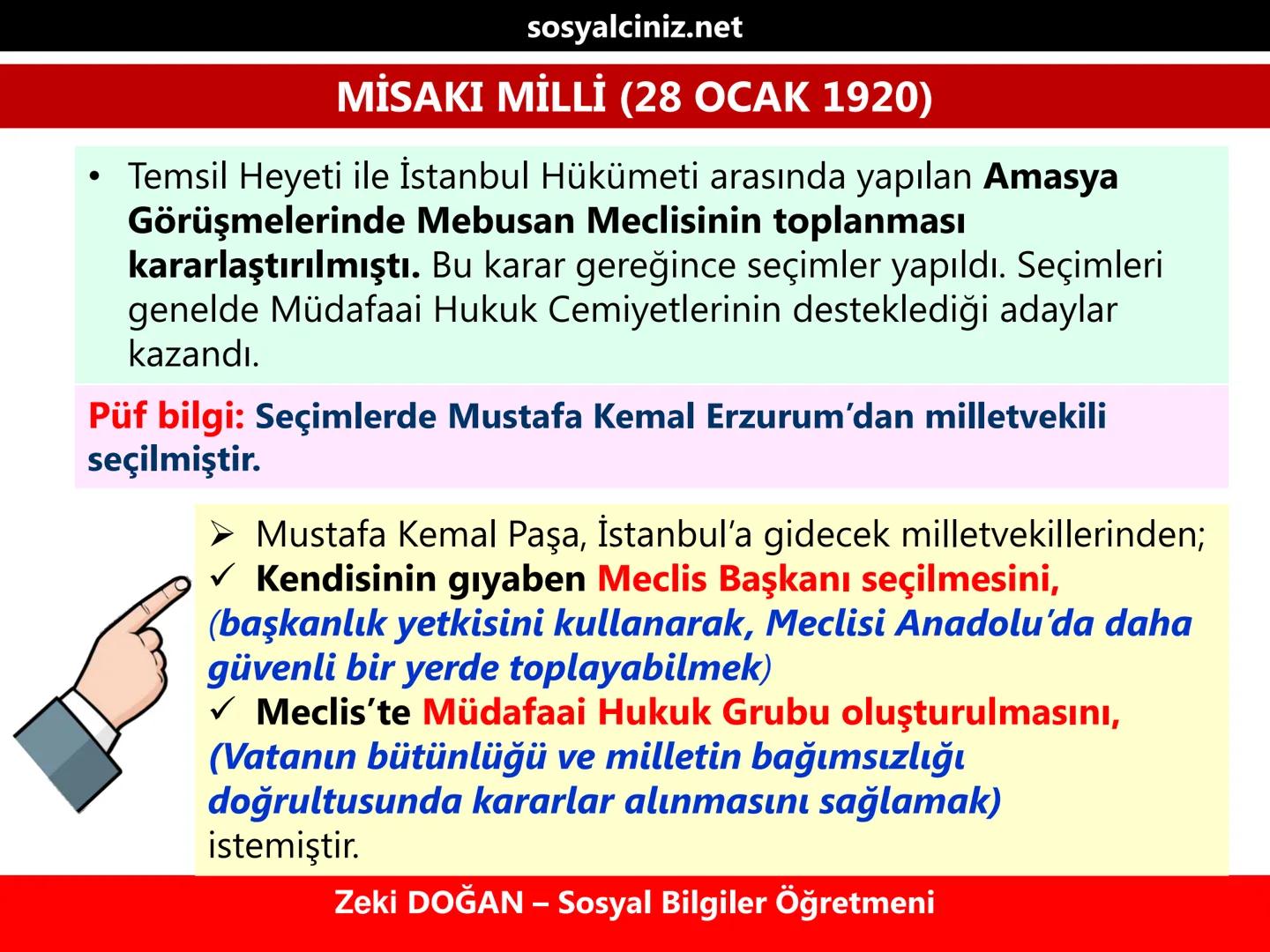 sosyalciniz.net
T.C. İNKILAP TARİHİ VE
ATATÜRKÇÜLÜK
MİSAKI MİLLİ
Püf noktalar & Püf yorumlar
Zeki DOĞAN – Sosyal Bilgiler Öğretmeni sosy
