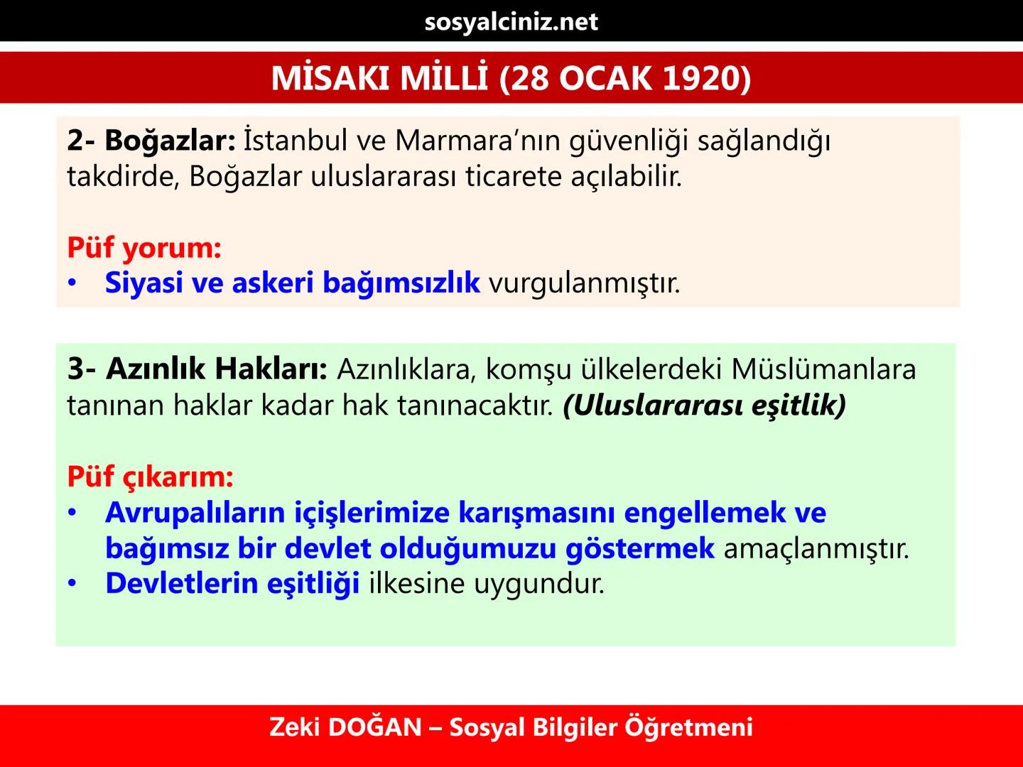 sosyalciniz.net
T.C. İNKILAP TARİHİ VE
ATATÜRKÇÜLÜK
MİSAKI MİLLİ
Püf noktalar & Püf yorumlar
Zeki DOĞAN – Sosyal Bilgiler Öğretmeni sosy