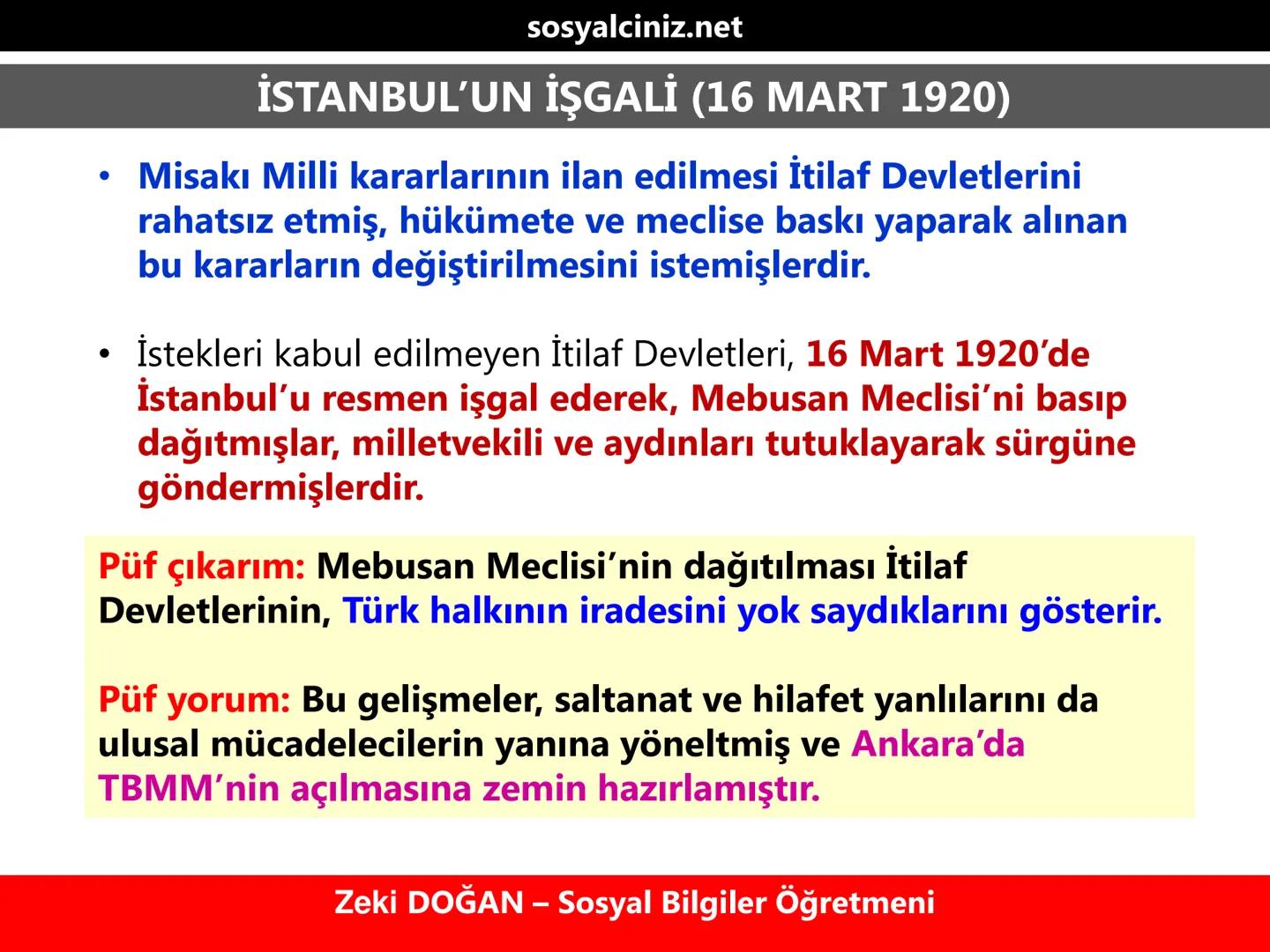 sosyalciniz.net
T.C. İNKILAP TARİHİ VE
ATATÜRKÇÜLÜK
MİSAKI MİLLİ
Püf noktalar & Püf yorumlar
Zeki DOĞAN – Sosyal Bilgiler Öğretmeni sosy
