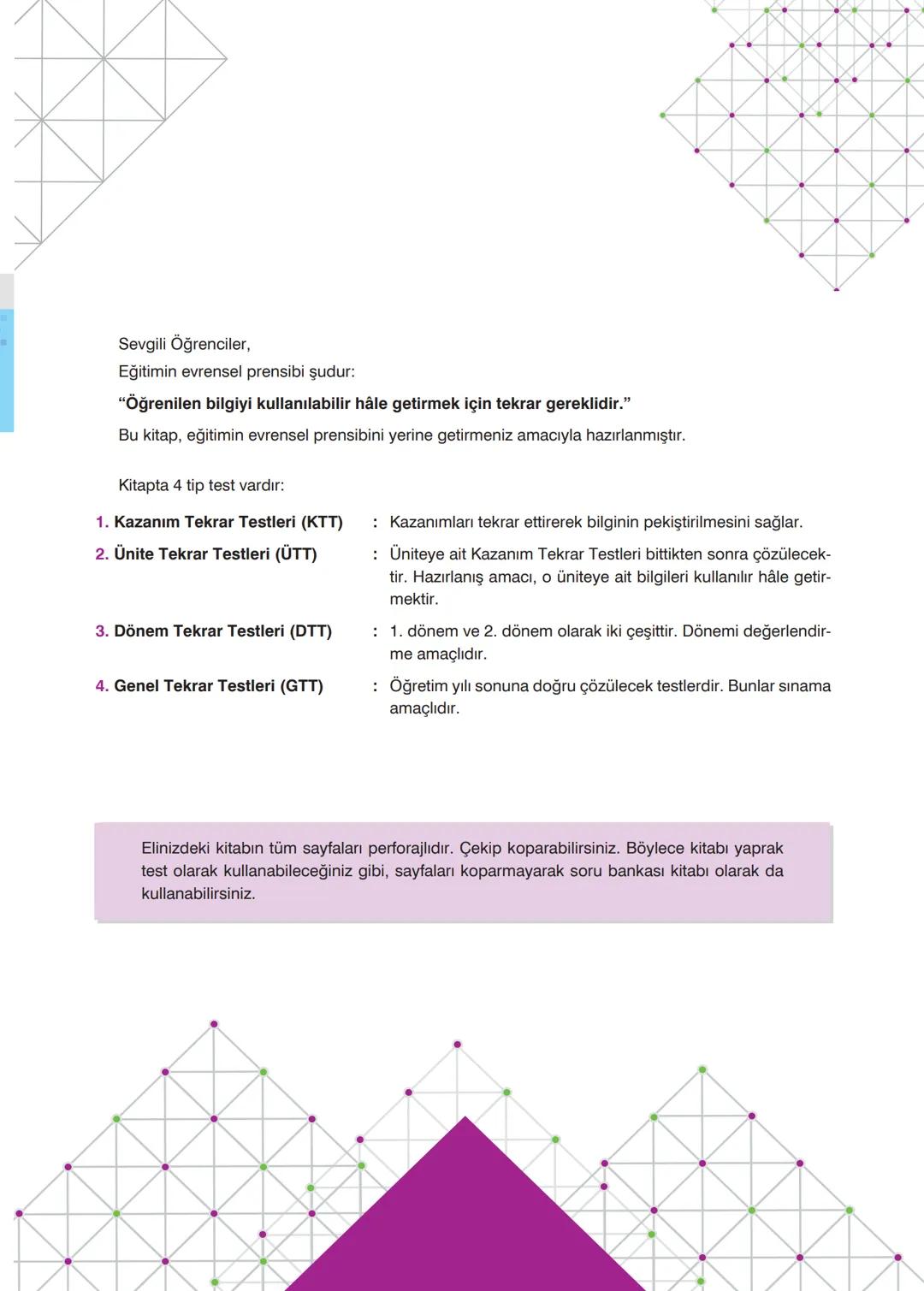 İNGİLİZCE
TEKRAR
TESTLERİ
Kazanım Tekrar Testleri
Ünite Tekrar Testleri
Dönem Tekrar Testleri
✓ Genel Tekrar Testleri
68 Test
735 Soru
BlokT
