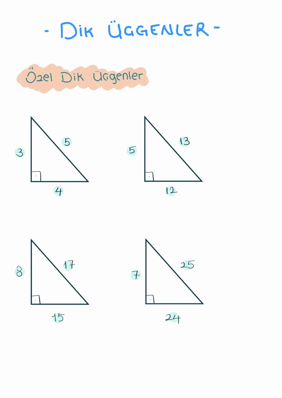 -
DiK ÜGGENLER-
Ozel Dik üngenler
5
3
∞
4
5
13
12
17
7
25
心
24
15 C
ÖKLİD
> b²=k.a
~
(P+k)
P
d
K
(p+k)
(p+k)
1) h² = p.k
2
2) b b = ka
C
2
=