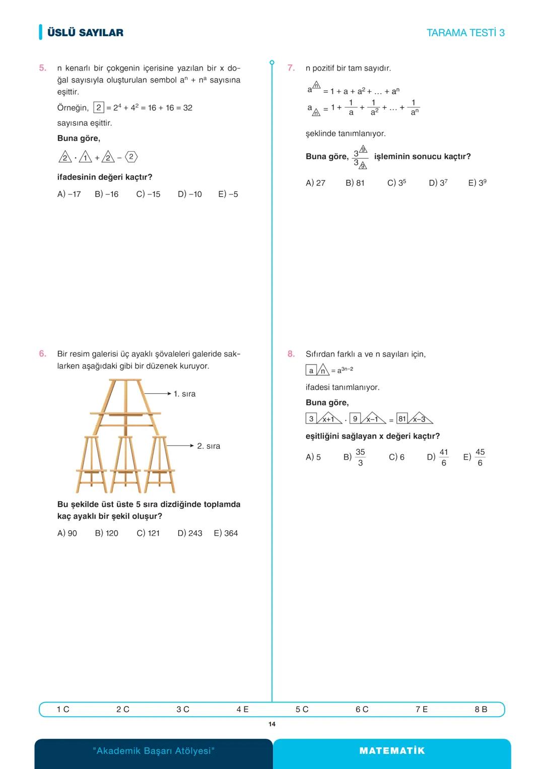 ÜSLÜ SAYILAR
DERS NOTU
atölyeeğitim
x bir reel sayı ve n pozitif tam sayı olmak üzere n tane
x'in çarpımına x'in n. kuvveti denir.
x x x x =