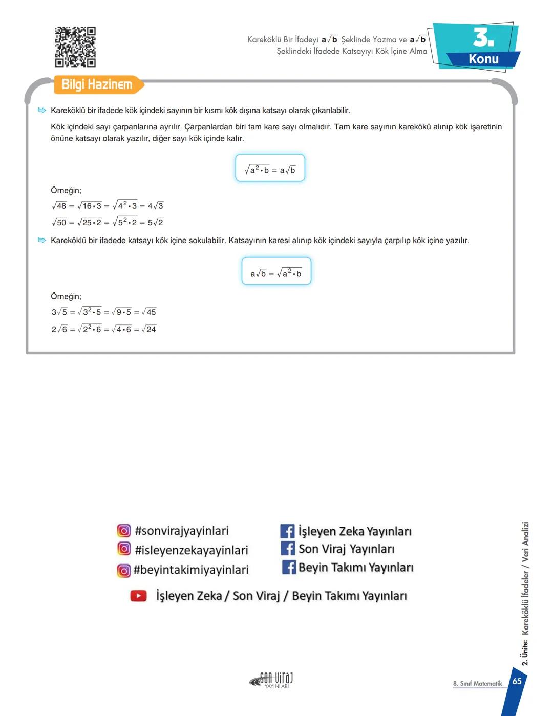 Öğretmenlerimizin ve
Öğrencilerimizin
Yanındayız
#Evde Kal
Türkiye
LGS
MATEMATİK
KONU
ANLATIMI 8
¡SLEYEN
ZEKA
#beyintakimiyayinlari
Be