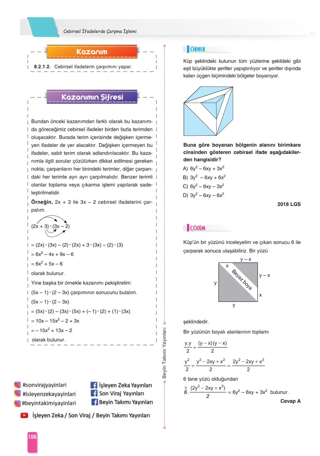 Öğretmenlerimizin ve
Öğrencilerimizin
Yanındayız
#Evde Kal
Türkiye
LGS
MATEMATİK
KONU
ANLATIMI 8
¡SLEYEN
ZEKA
#beyintakimiyayinlari
Be