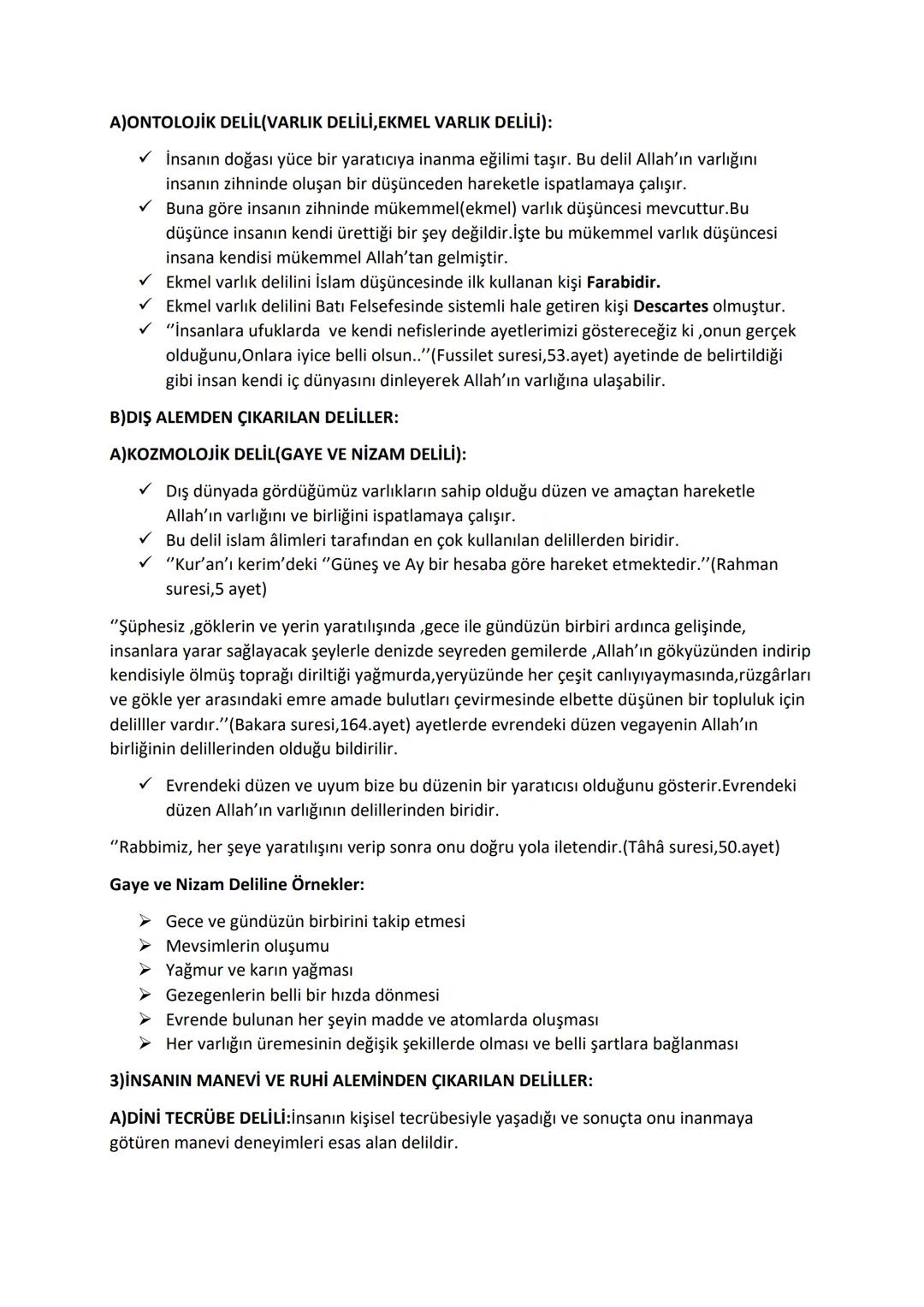 # 10.SINIF 1.ÜNİTE DİN KÜLTÜRÜ DERS NOTLARI
ALLAH İNANCI VE İNSAN
✓ Allah'a iman, İslâm'ın inanç esaslarını oluşturur.
✓ Allah'a inanmak,