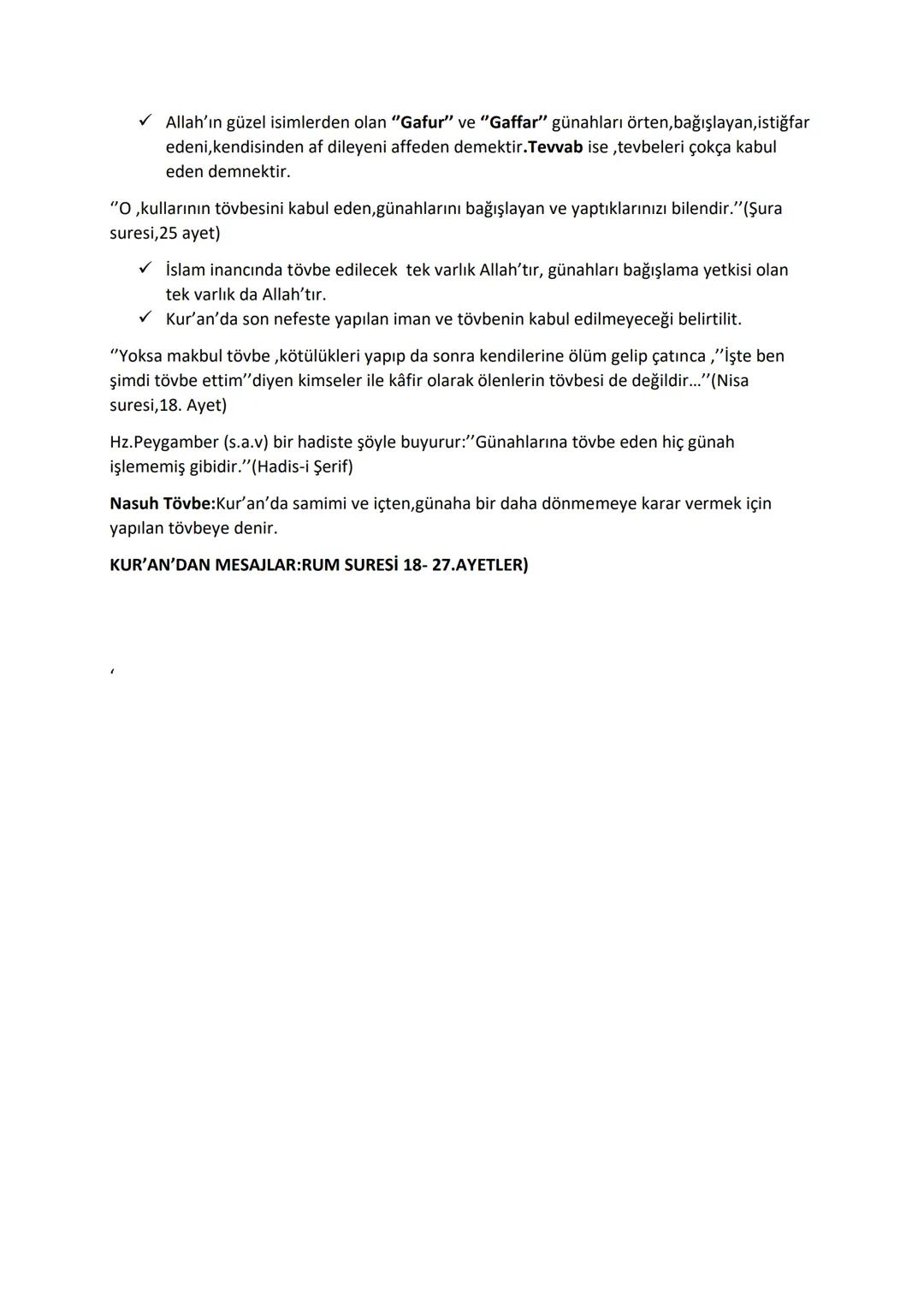 # 10.SINIF 1.ÜNİTE DİN KÜLTÜRÜ DERS NOTLARI
ALLAH İNANCI VE İNSAN
✓ Allah'a iman, İslâm'ın inanç esaslarını oluşturur.
✓ Allah'a inanmak,