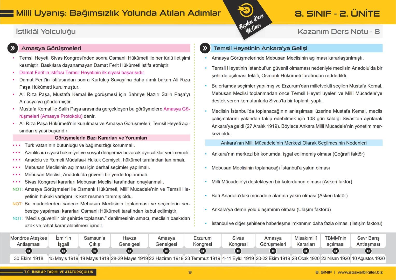 8.SINIF
I, 2, 3, 4, 5 ve
6.ÜNİTE
DERS NOTLARI
sosyalbilgiler.biz
Seyhmus Yüce 8.SINIF
I.ÜNİTE
DERS NOTLARI
sosyalbilgiler.biz
Seyhmus Yüce B