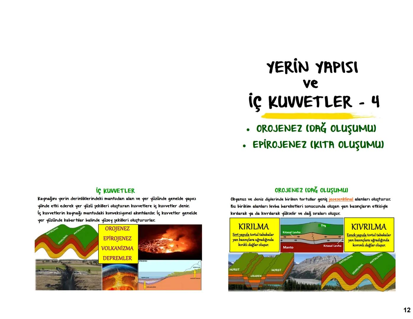# YERİN YAPISI
ve
İÇ KUVVETLER - 1
* YERİN YAPISI
* LEVHA HAREKETLERİ
YERİN YAPISI VE OLUŞUM SÜRECİ
Big Bang teorisine göre evren, yak